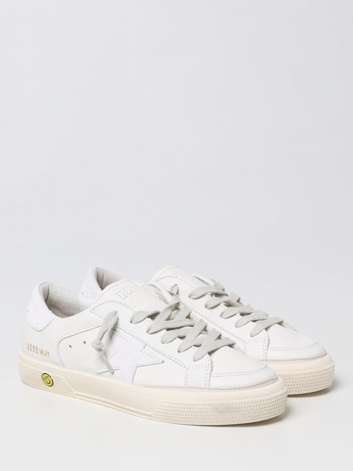 GOLDEN GOOSE SNEAKERS: Golden Goose May sneakers in grained leather, White - Img 2
