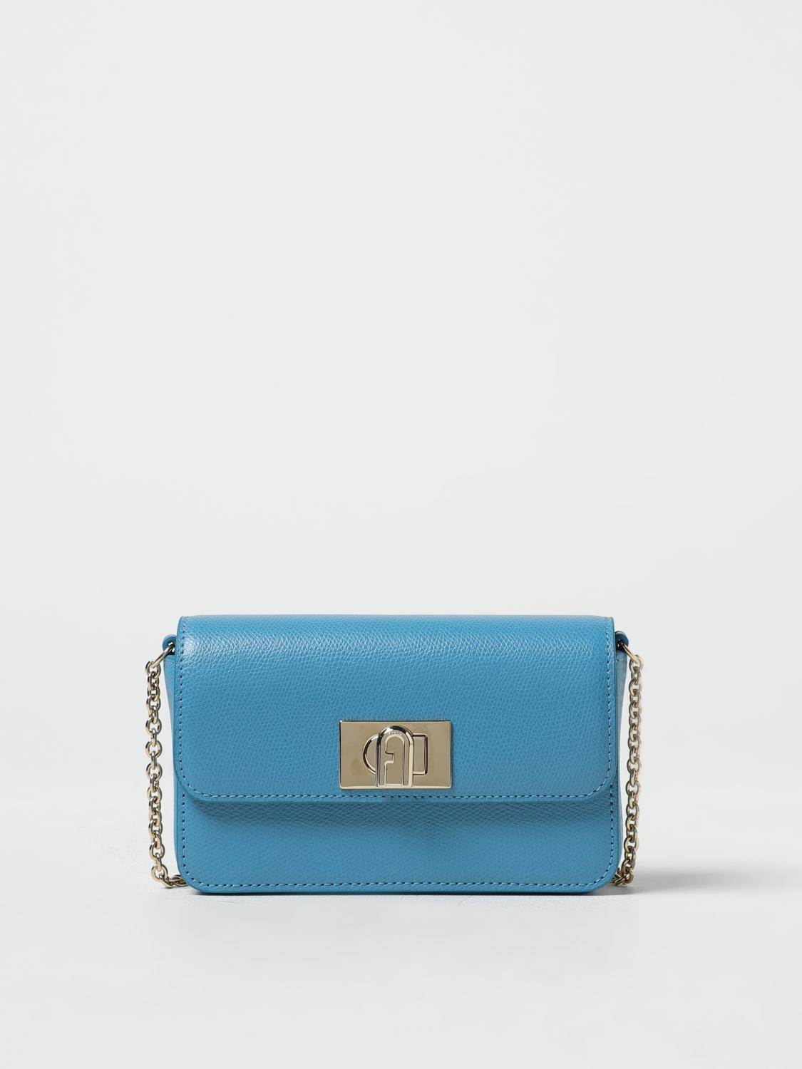 FURLA MINITASCHE: Schultertasche damen Furla, Hellblau - Img 1