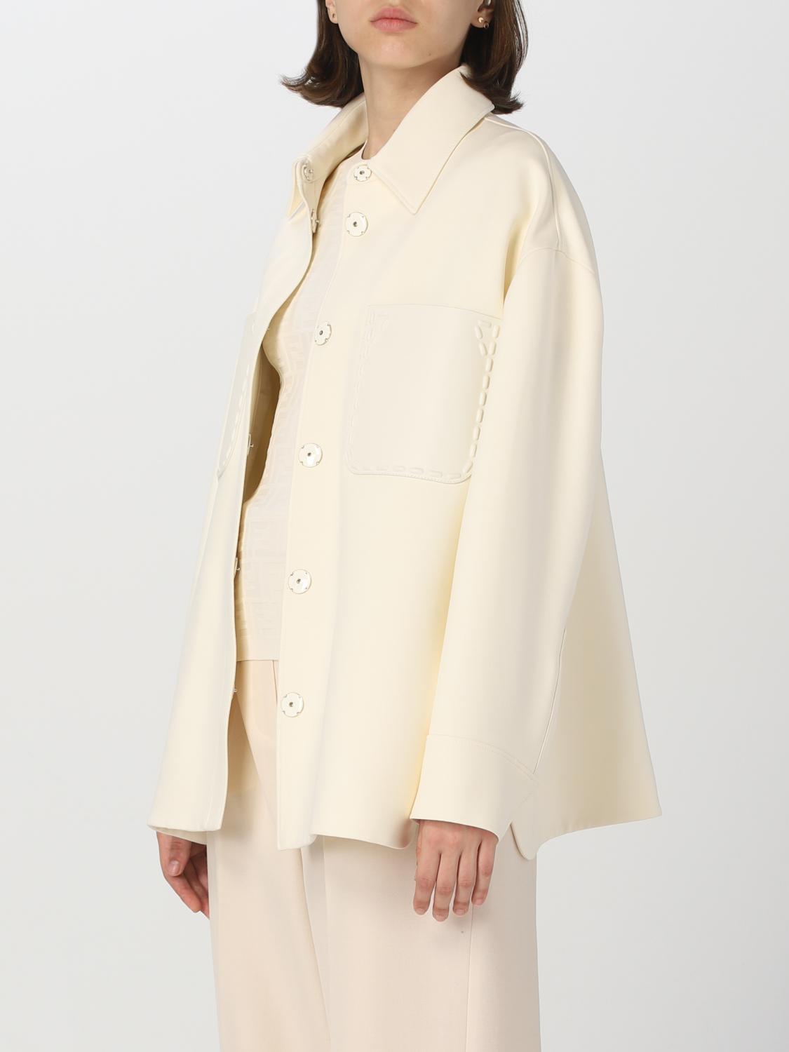 Fendi Go-To wool and silk jacket - White | FJ7262AC4G | GIGLIO.COM