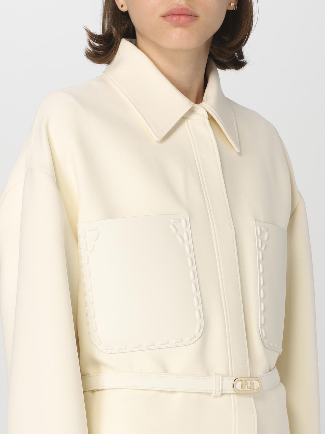 Fendi Go-To wool and silk jacket - White | FJ7262AC4G | GIGLIO.COM