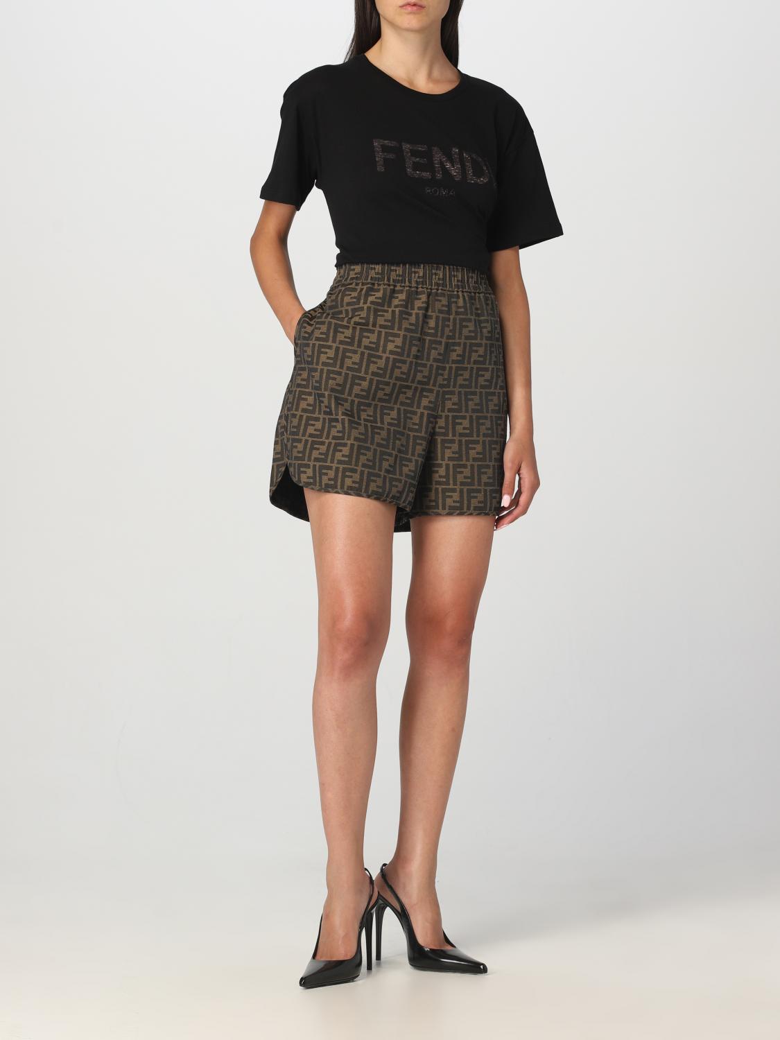 Fendi ショートパンツ レディース - タバコ | FR6259A5W3 | GIGLIO.COM