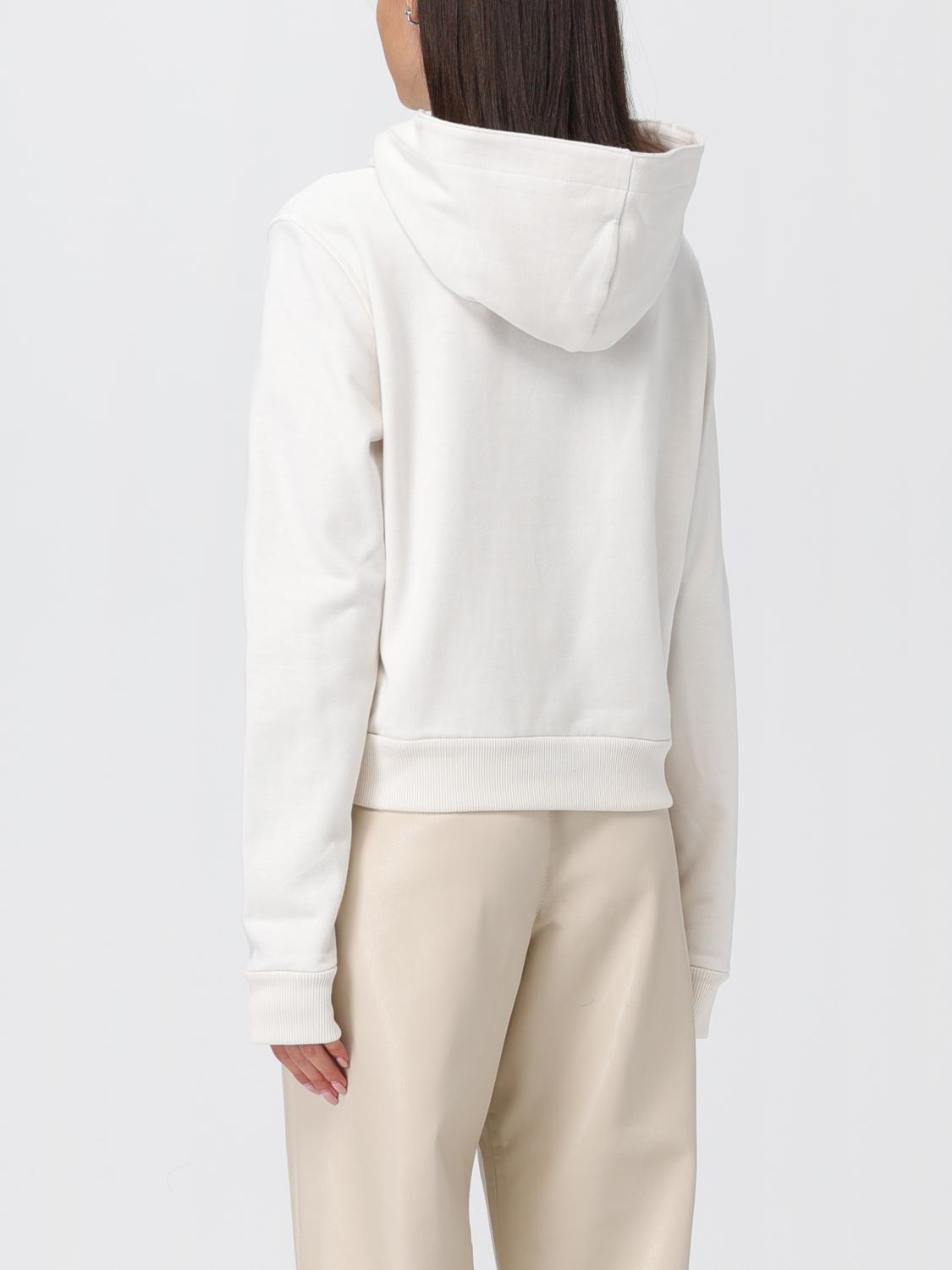 Fendi jersey hoodie with logo print - Yellow Cream | FS8113AQ95