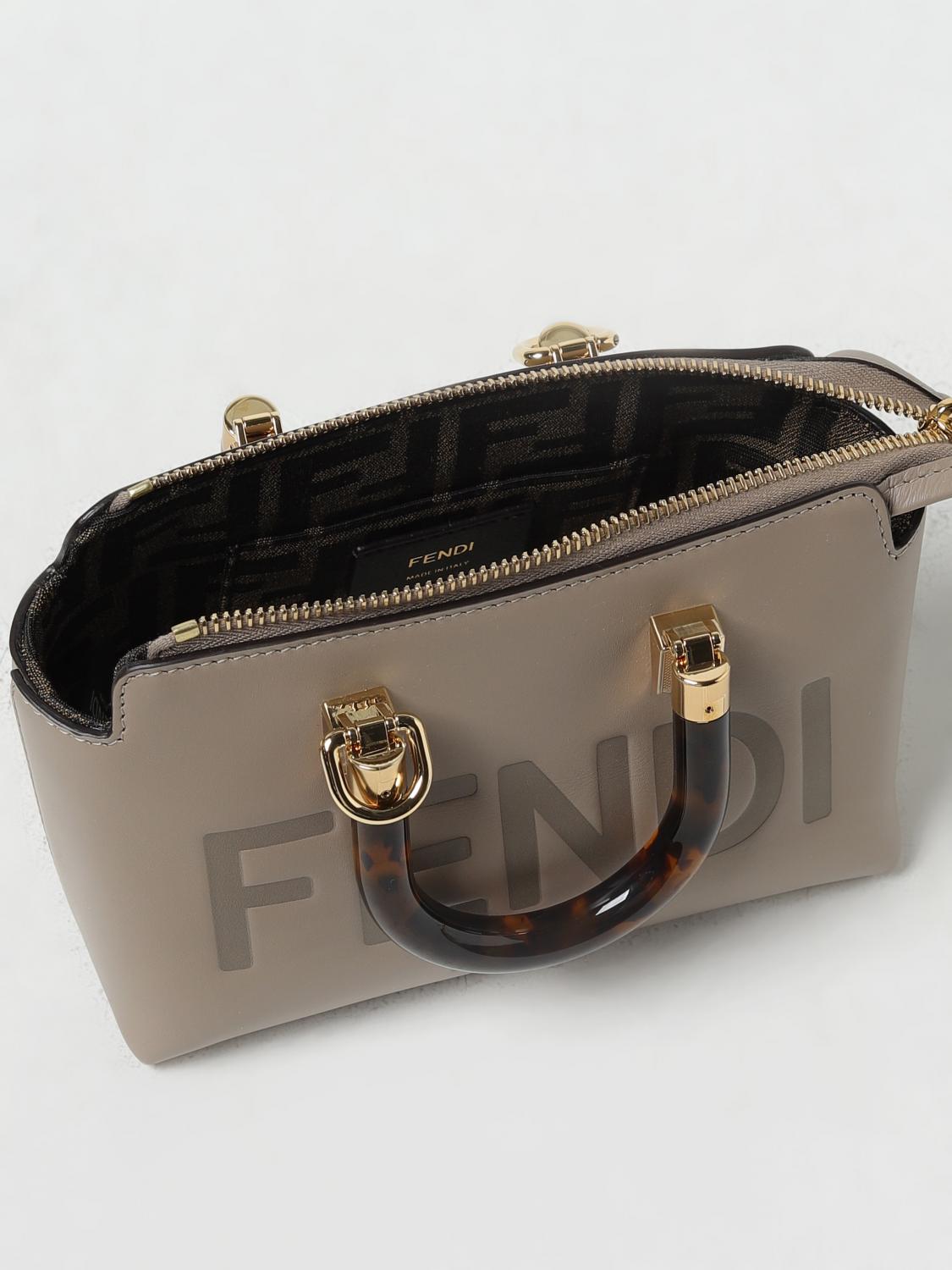 FENDI BORSA MINI: Borsa by The Way Fendi in pelle, Tortora - Img 4