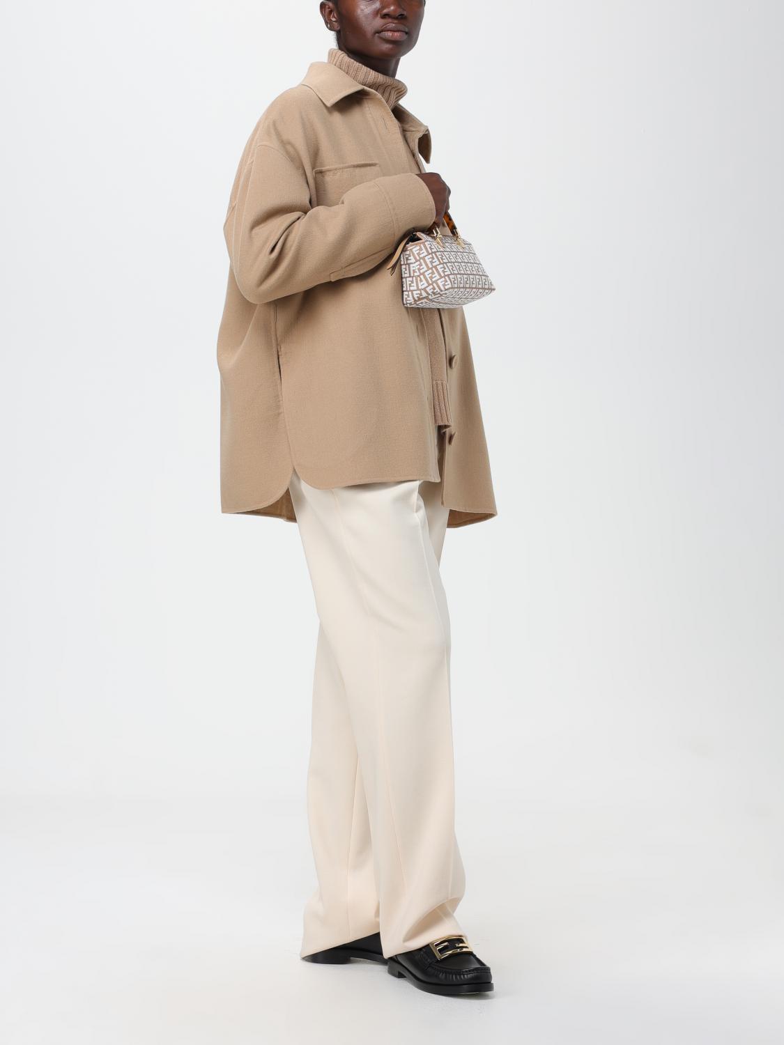 FENDI BORSA MINI: Borsa by The Way Mini Fendi in rafia con monogram FF ricamato all over, Beige - Img 2