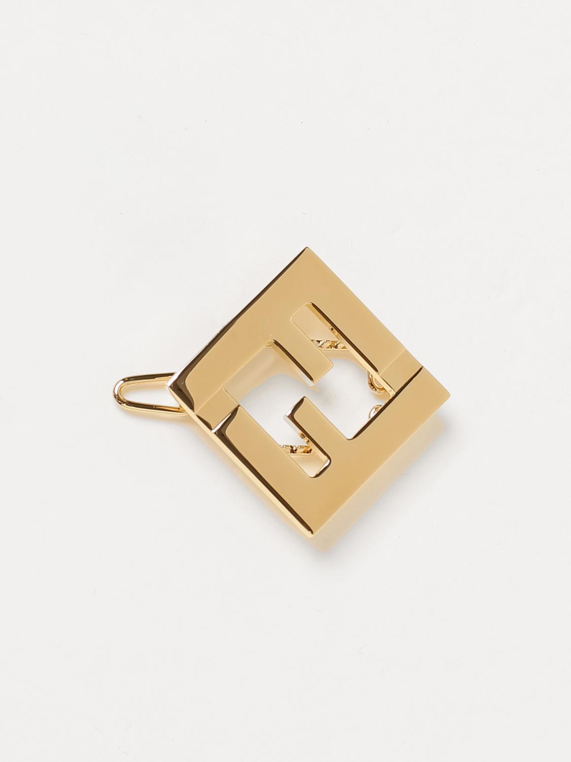 Fendi metal hair clip with FF pattern - Gold | 8AK339B08  display picture 1