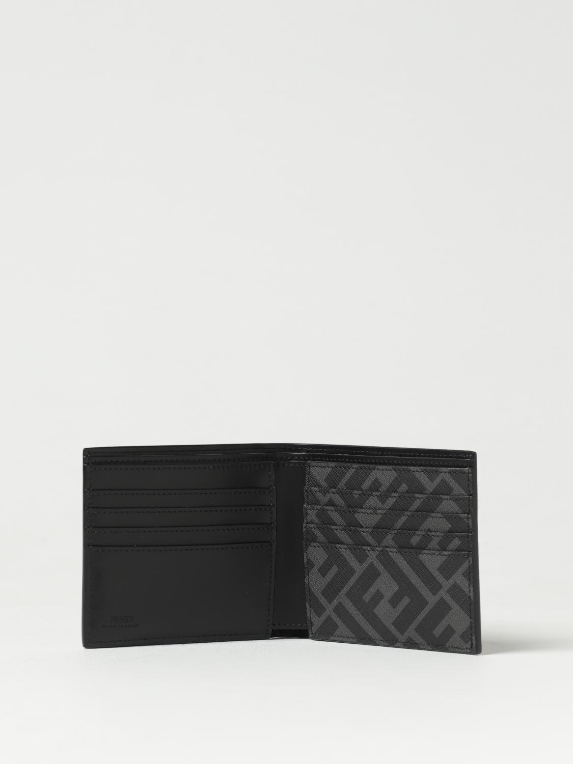 FENDI WALLET: Fendi FF Squared Bifold wallet in leather, Black - Img 2
