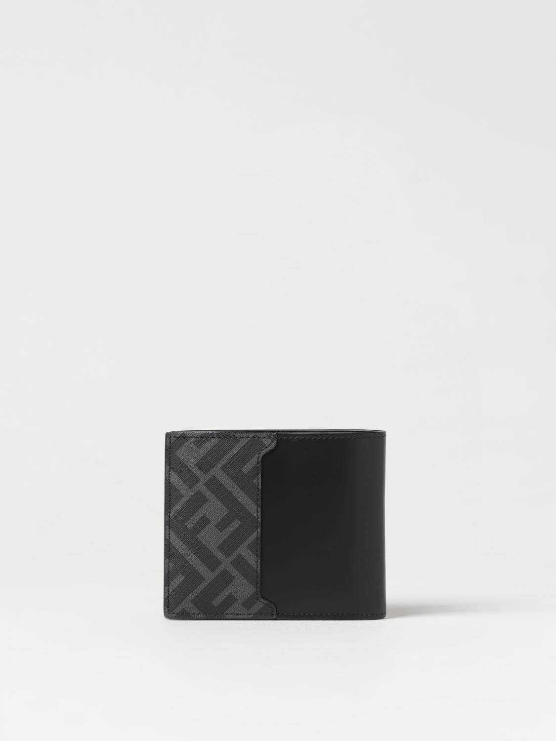 FENDI WALLET: Fendi FF Squared Bifold wallet in leather, Black - Img 3