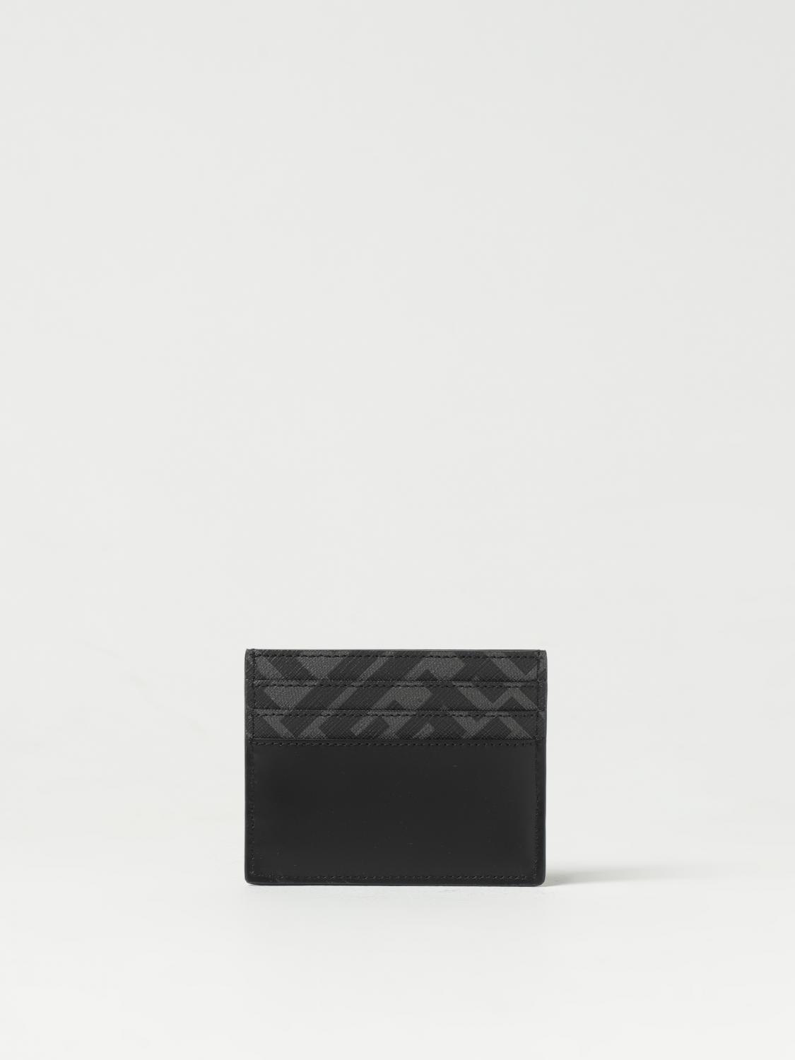 FENDI WALLET: Fendi FF Squared credit card holder in leather, Black - Img 2