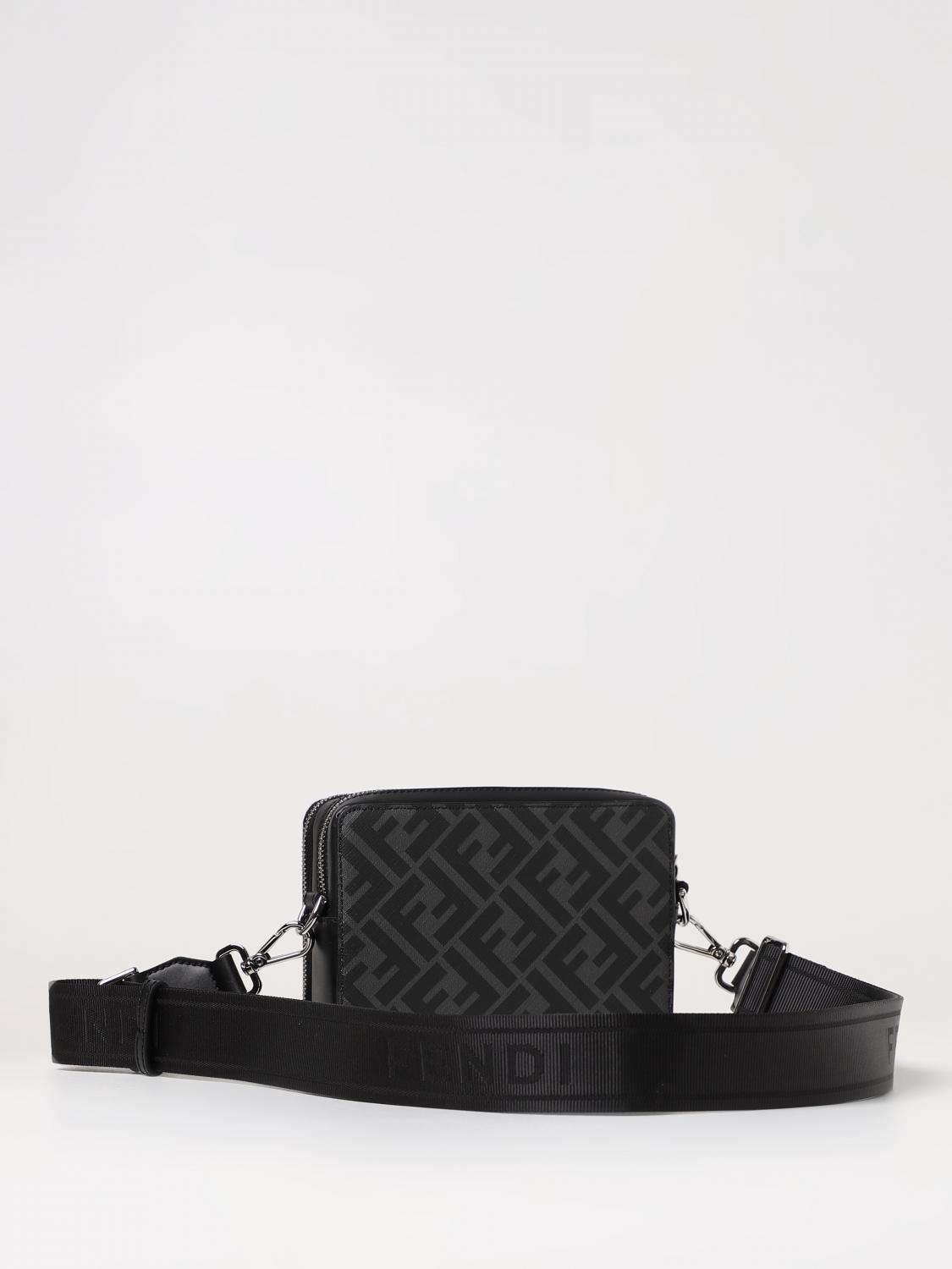 FENDI: FF Camera Case Organizer bag in leather and saffiano