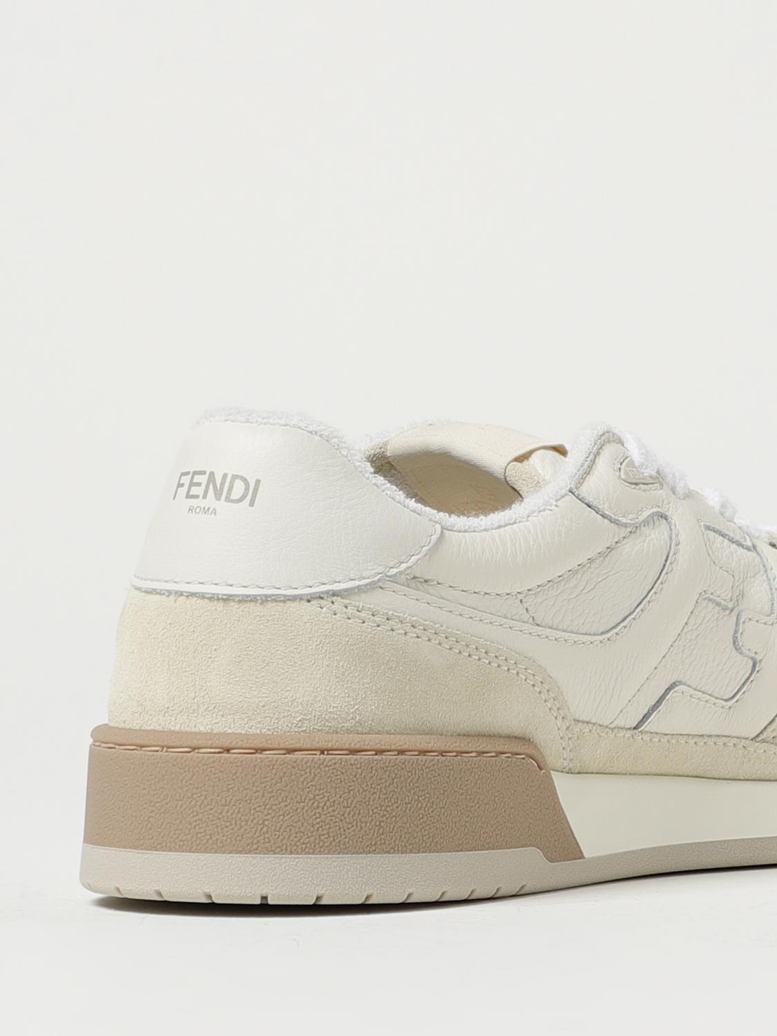 Fendi Match leather sneakers with embossed FF - White | 7E1493AHH2