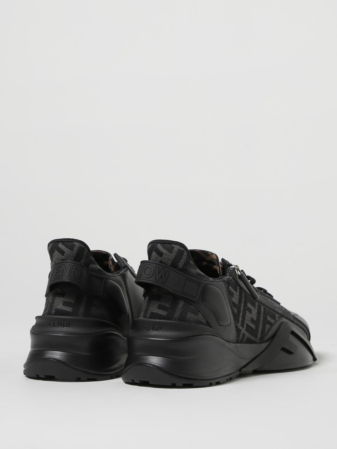 Fendi black fabric sneakers hotsell