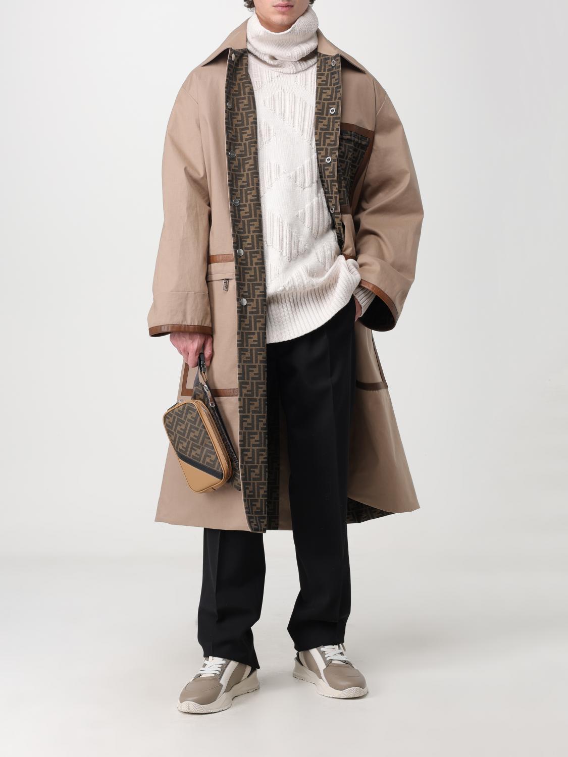 Fendi コート メンズ - タバコ | FF0741APNG | GIGLIO.COM