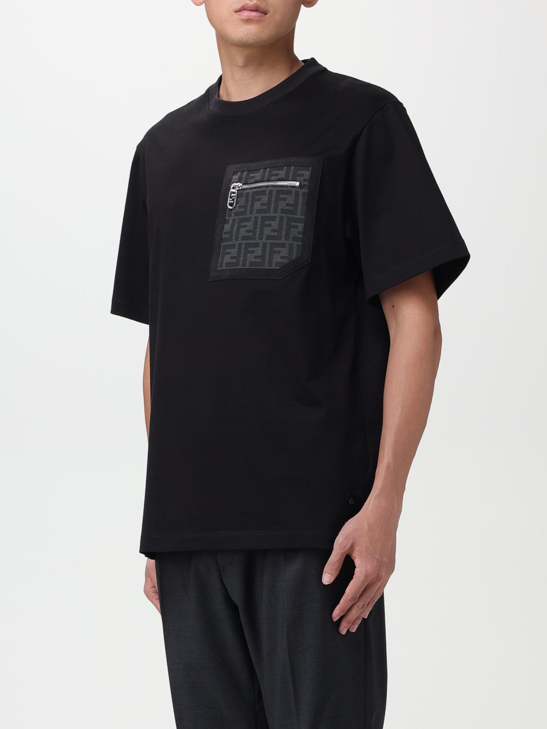 FENDI：Tシャツ メンズ - ブラック | GIGLIO.COMオンラインの