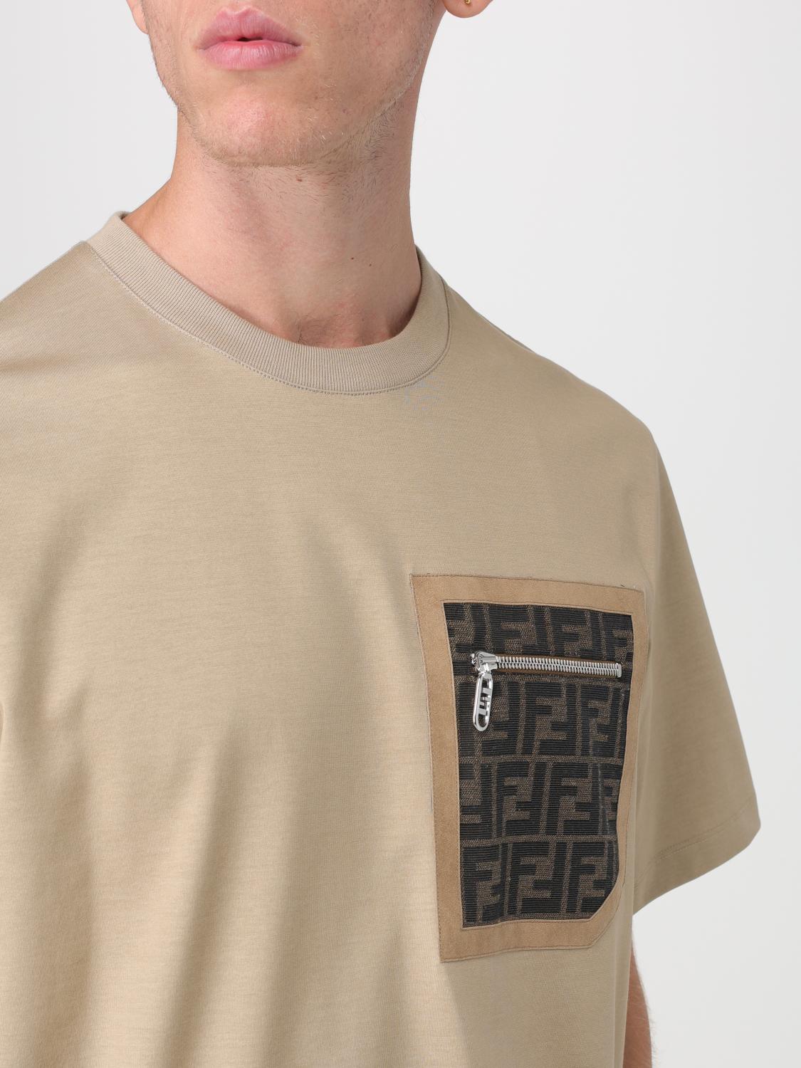 FENDI フェンディ フロントロゴ 胸ジップ クルーネック 半袖T