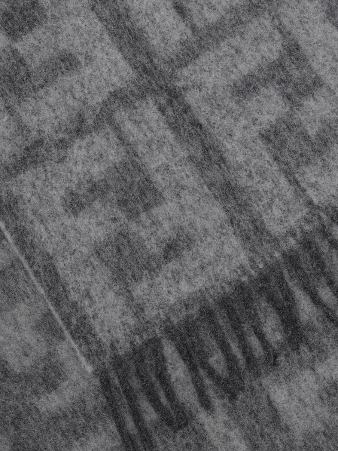 FENDI SCARF: Fendi wool scarf, Charcoal - Img 3