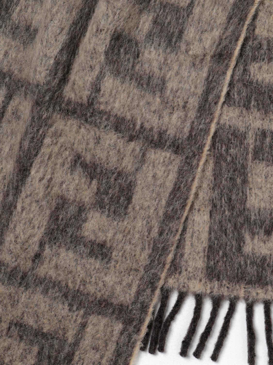 FENDI SCIARPA: Sciarpa Fendi in lana, Tabacco - Img 3