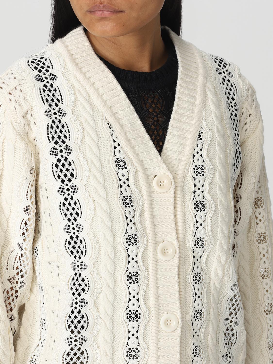 SEA NY CARDIGAN: Pull femme Sea Ny, Jaune Crème - Img 5
