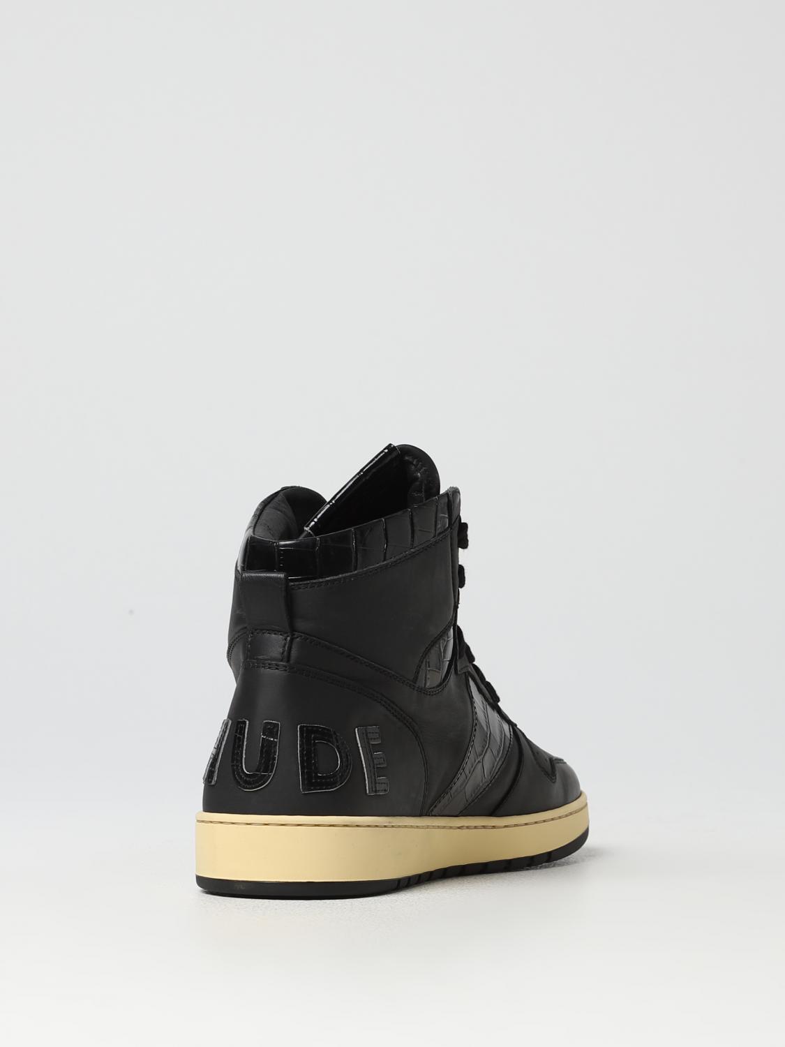 RHUDE SNEAKERS: Sneakers Rhecess Rhude in pelle, Nero - Img 3