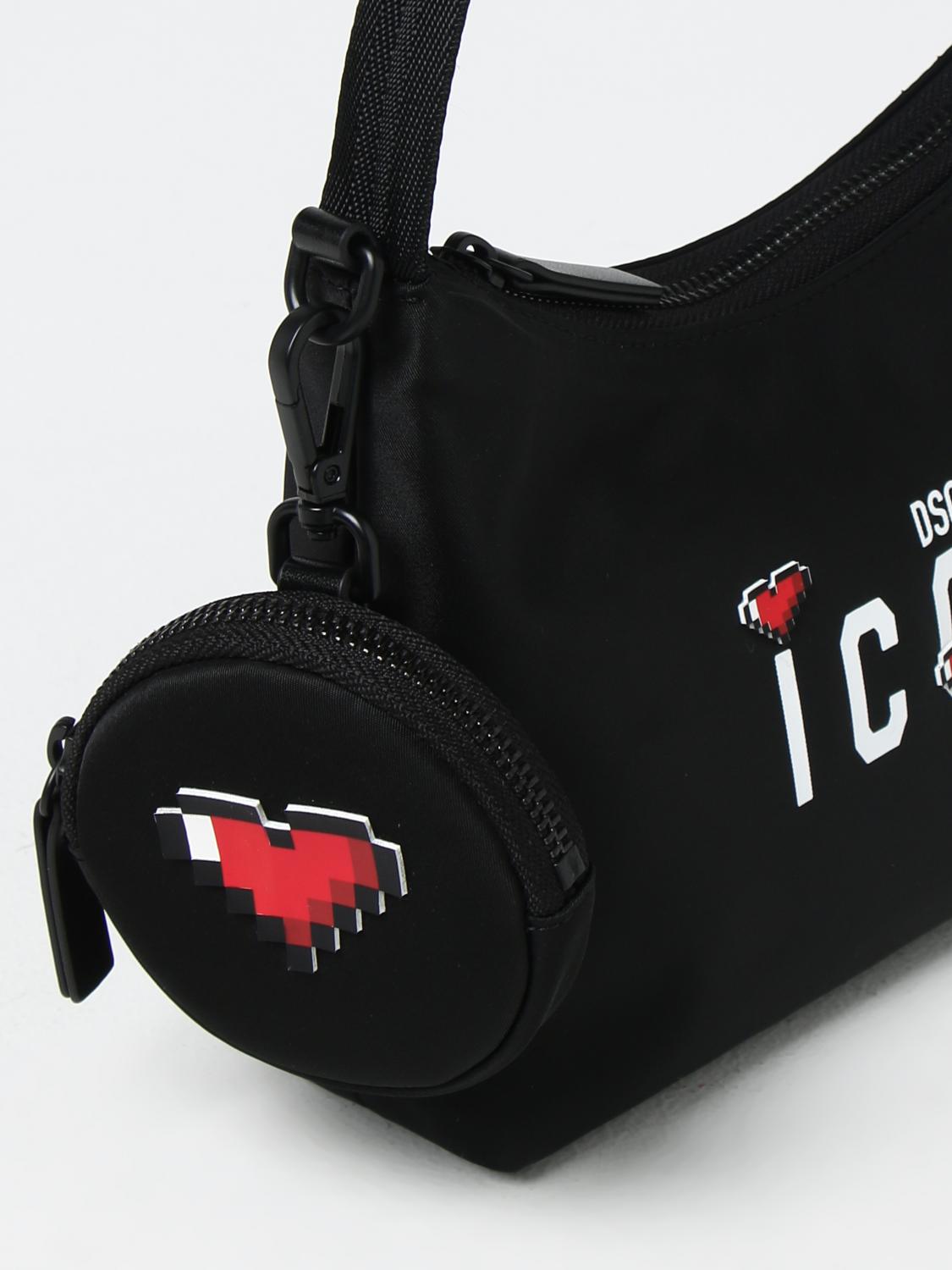 Dsquared2 Icon bag in nylon - Black | HOW003611700001 | GIGLIO.COM