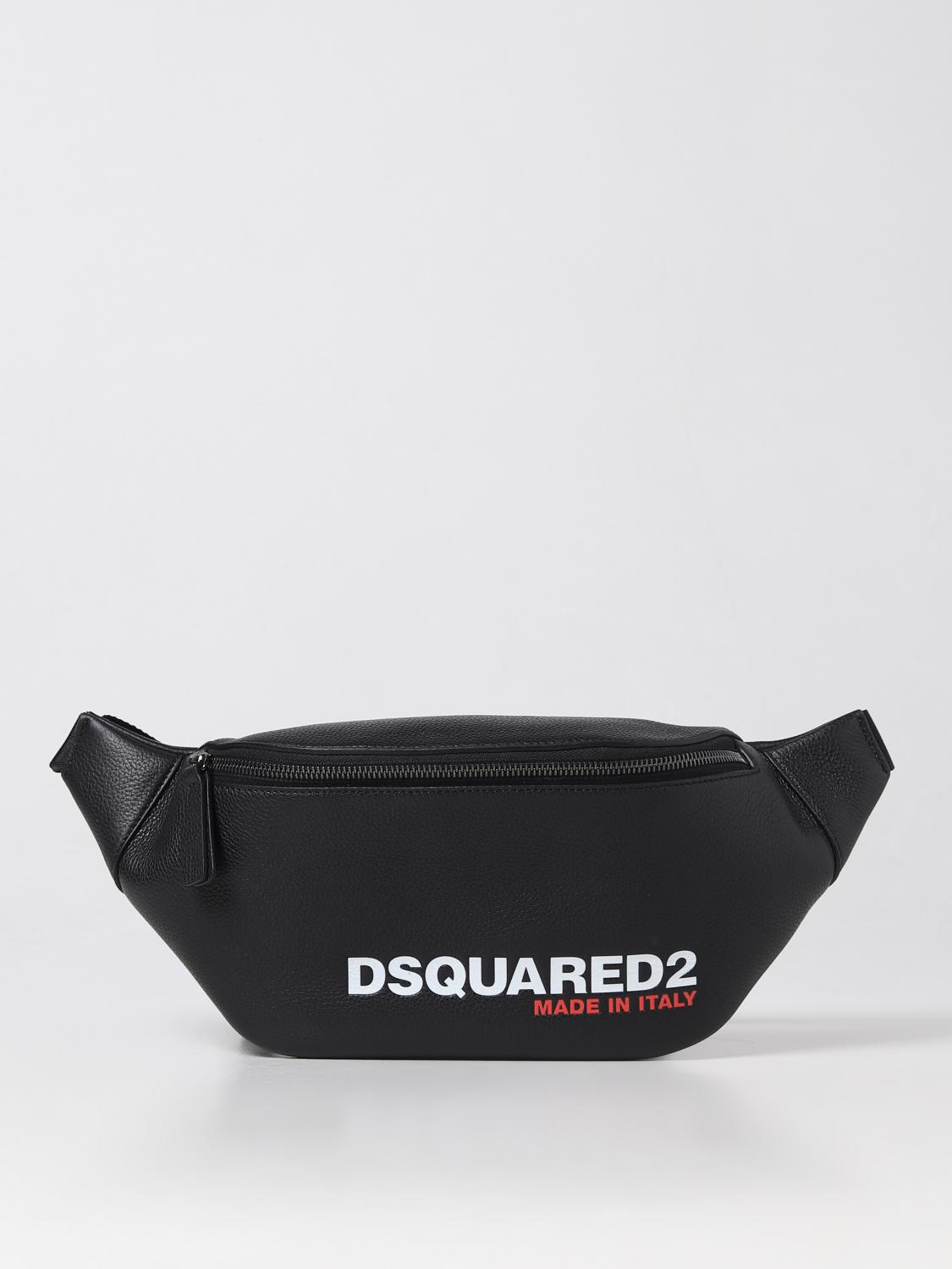 DSQUARED2: Bags men Black Dsquared2 belt bag BBM006225103888