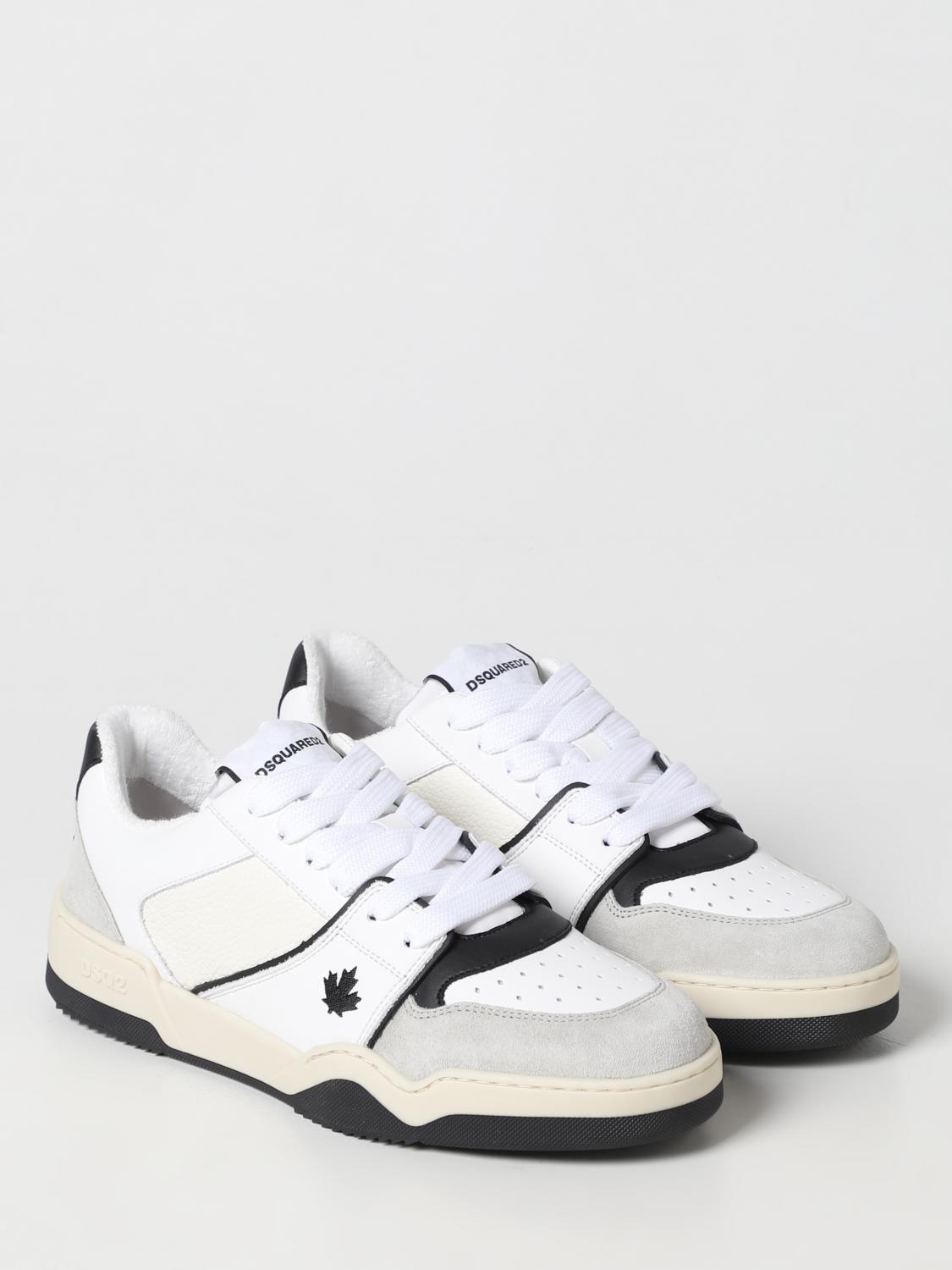 Dsquared2 Spiker sneakers in leather - White | SNM031501606243