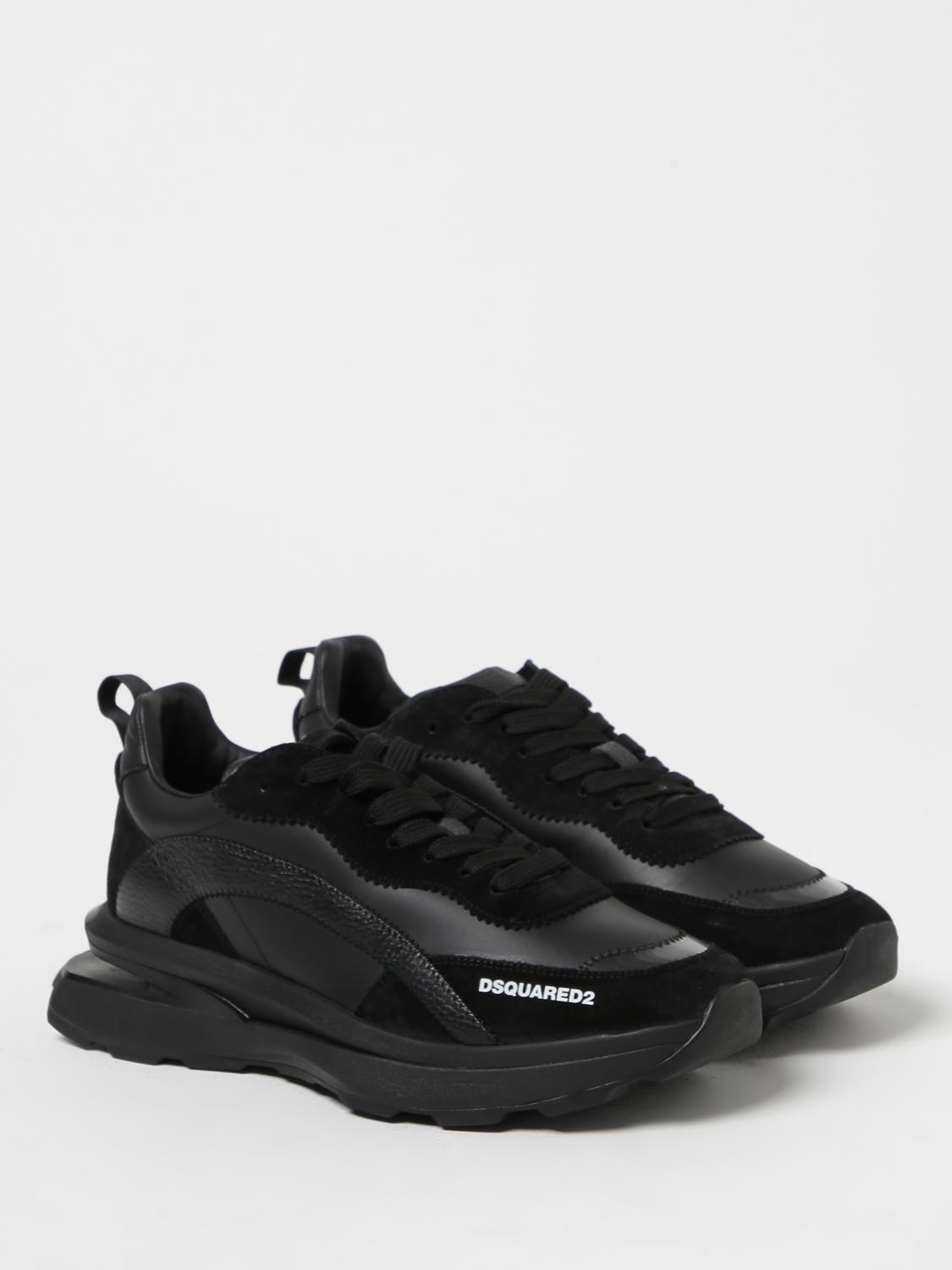 DSQUARED2 SNEAKERS: Sneakers Slash Dsquared2 in pelle, Nero - Img 2