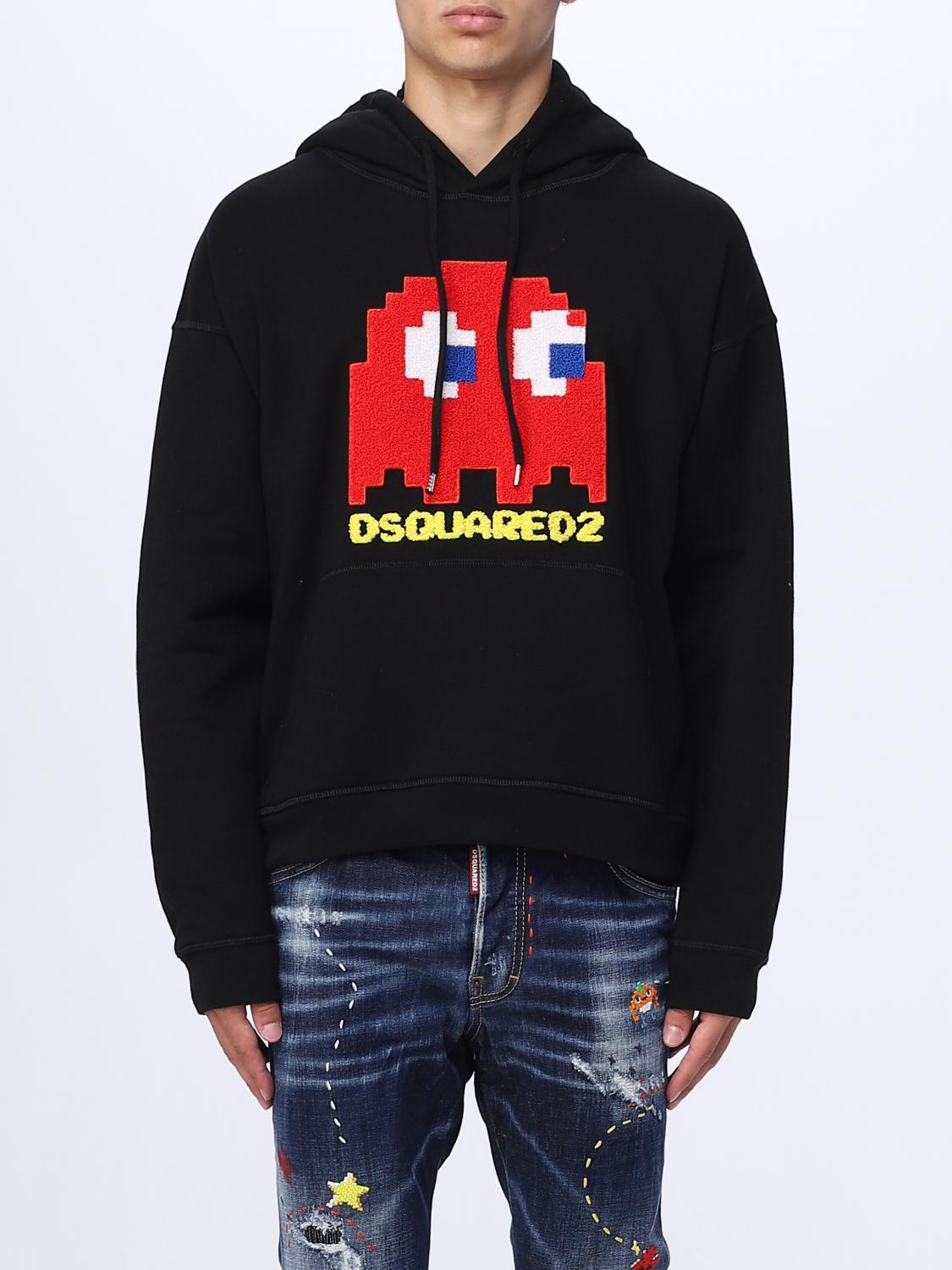DSQUARED2 SWEATSHIRT: Pac-Man™ x Dsquared2 cotton sweatshirt, Black - Img 1