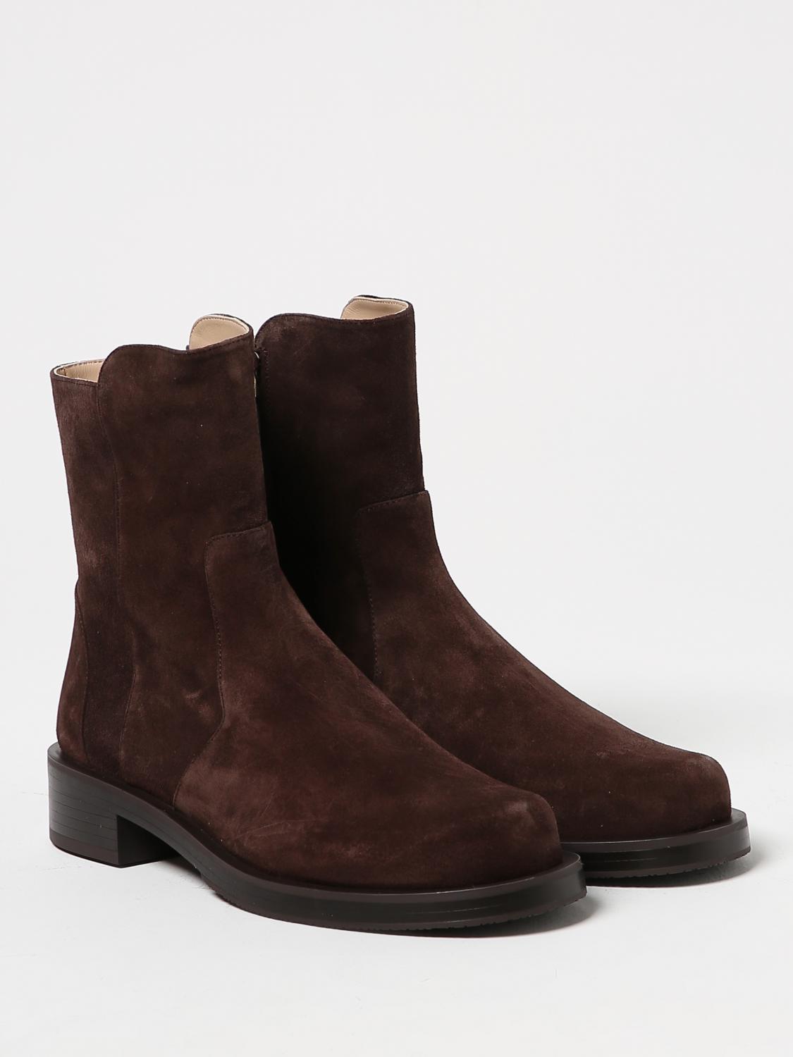 STUART WEITZMAN BOTTINES PLATES: Chaussures femme Stuart Weitzman, Chameau - Img 2
