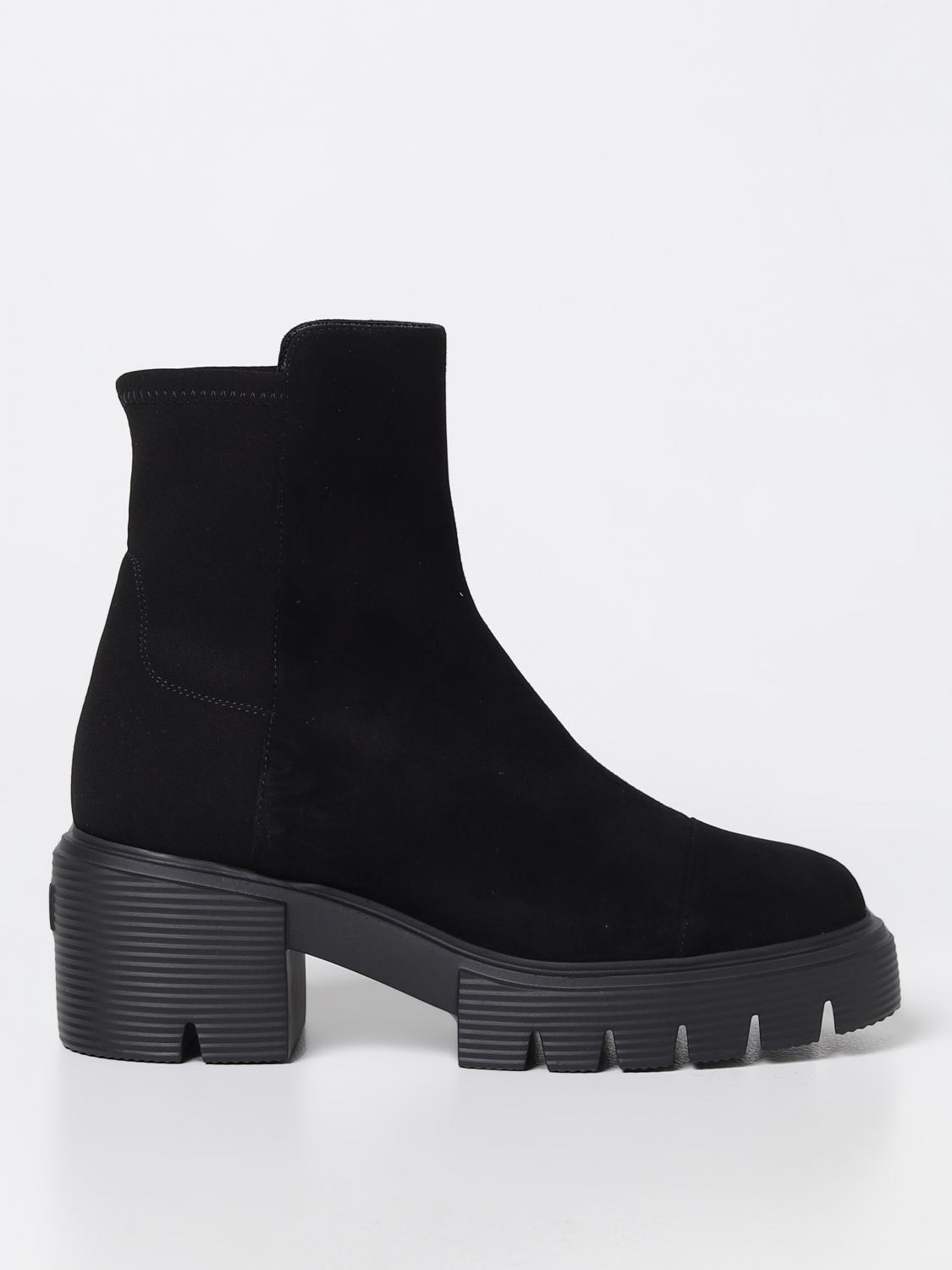 STUART WEITZMAN ソホ アンクル フツ 5050 SC723 BLK STUART WEITZMAN: 5050 Soho ankle boots in suede and lycra