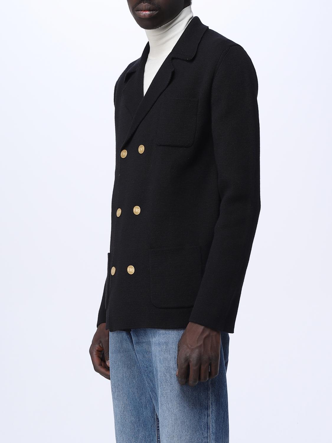VALENTINO BLAZER: Valentino Garavani blazer in virgin wool with VLogo Signature buttons, Black - Img 4