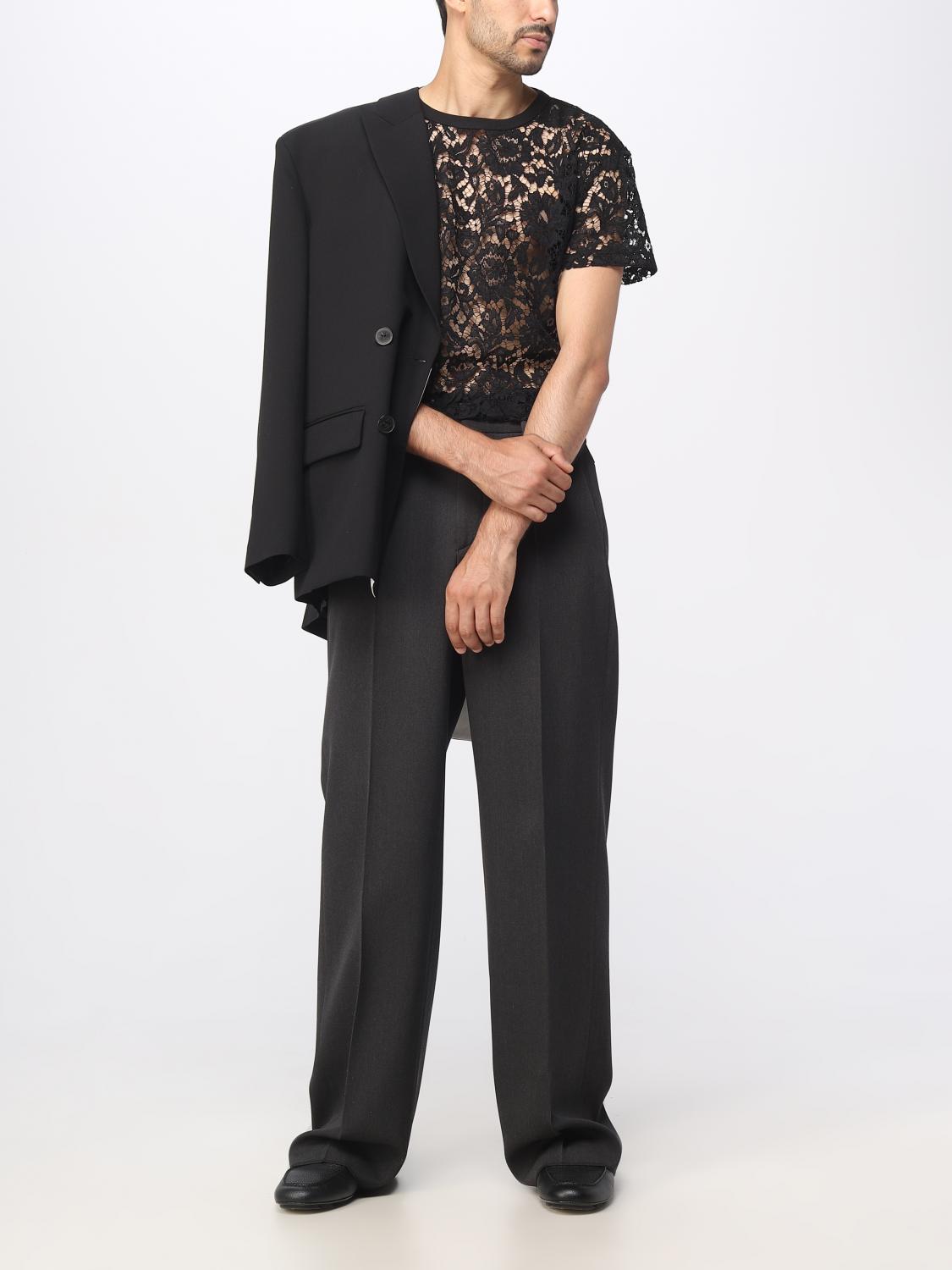 VALENTINO T-SHIRT: T-shirt Valentino in pizzo di misto cotone, Nero - Img 2