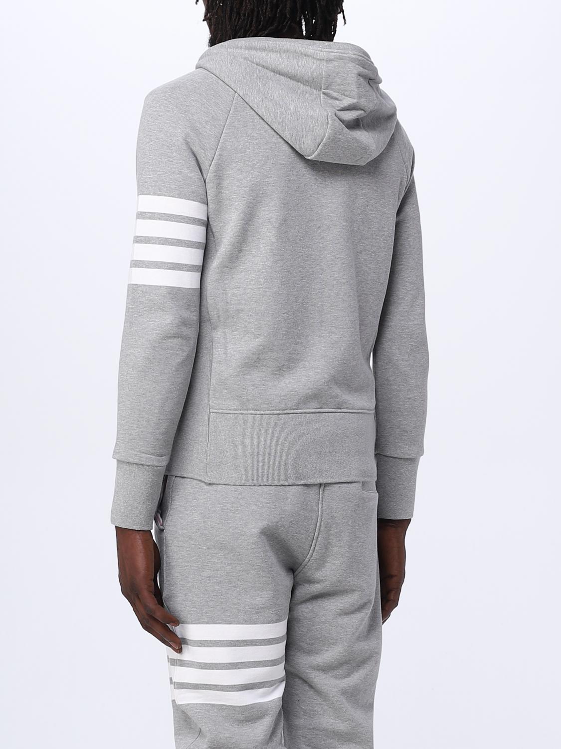 THOM BROWNE SWEATSHIRT: Cotton Sweatshirt Thom Browne, Grey - Img 3