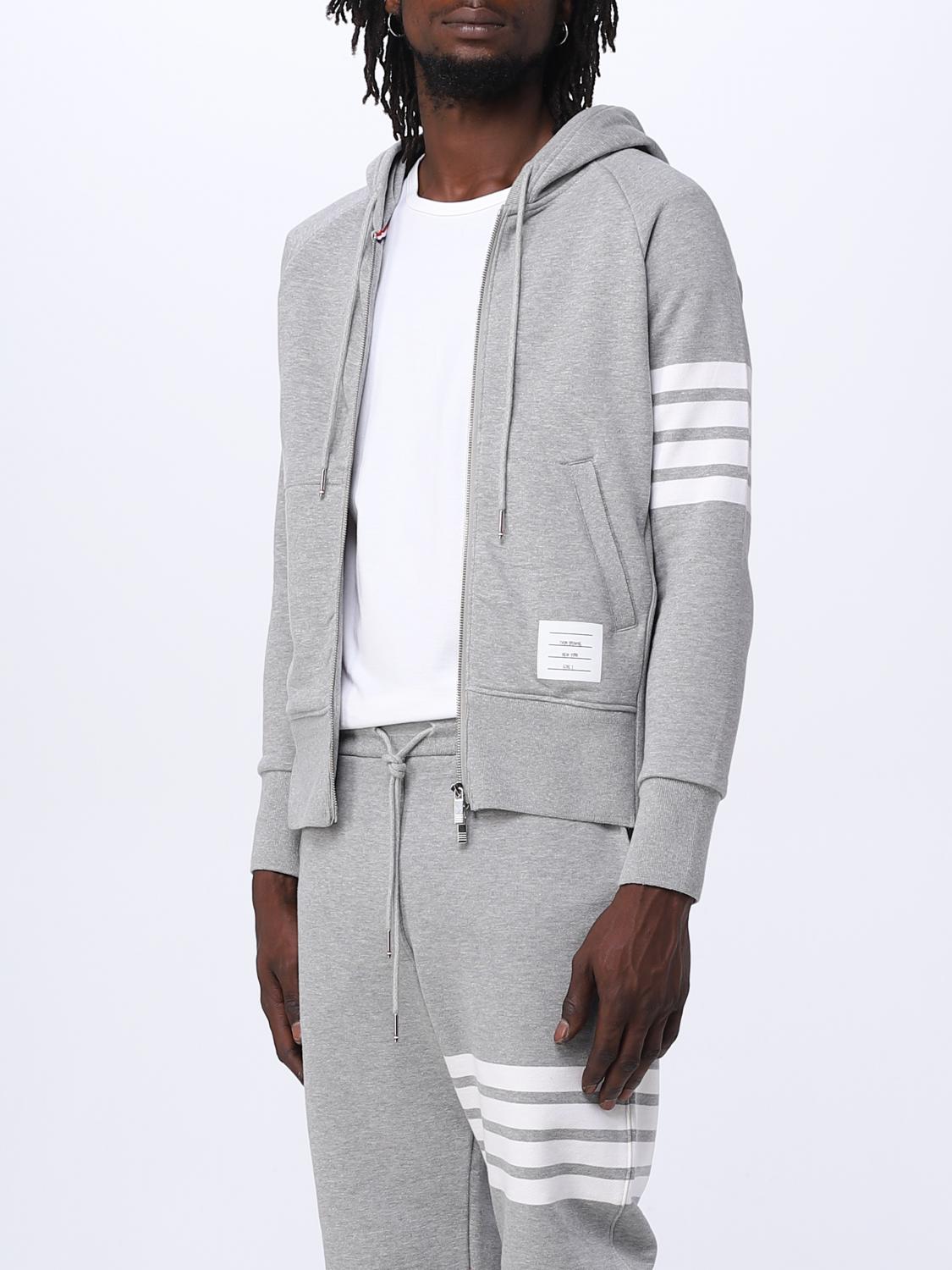 THOM BROWNE SWEATSHIRT: Cotton Sweatshirt Thom Browne, Grey - Img 4