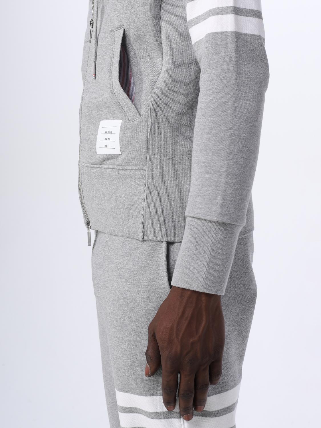 THOM BROWNE SWEATSHIRT: Cotton Sweatshirt Thom Browne, Grey - Img 5