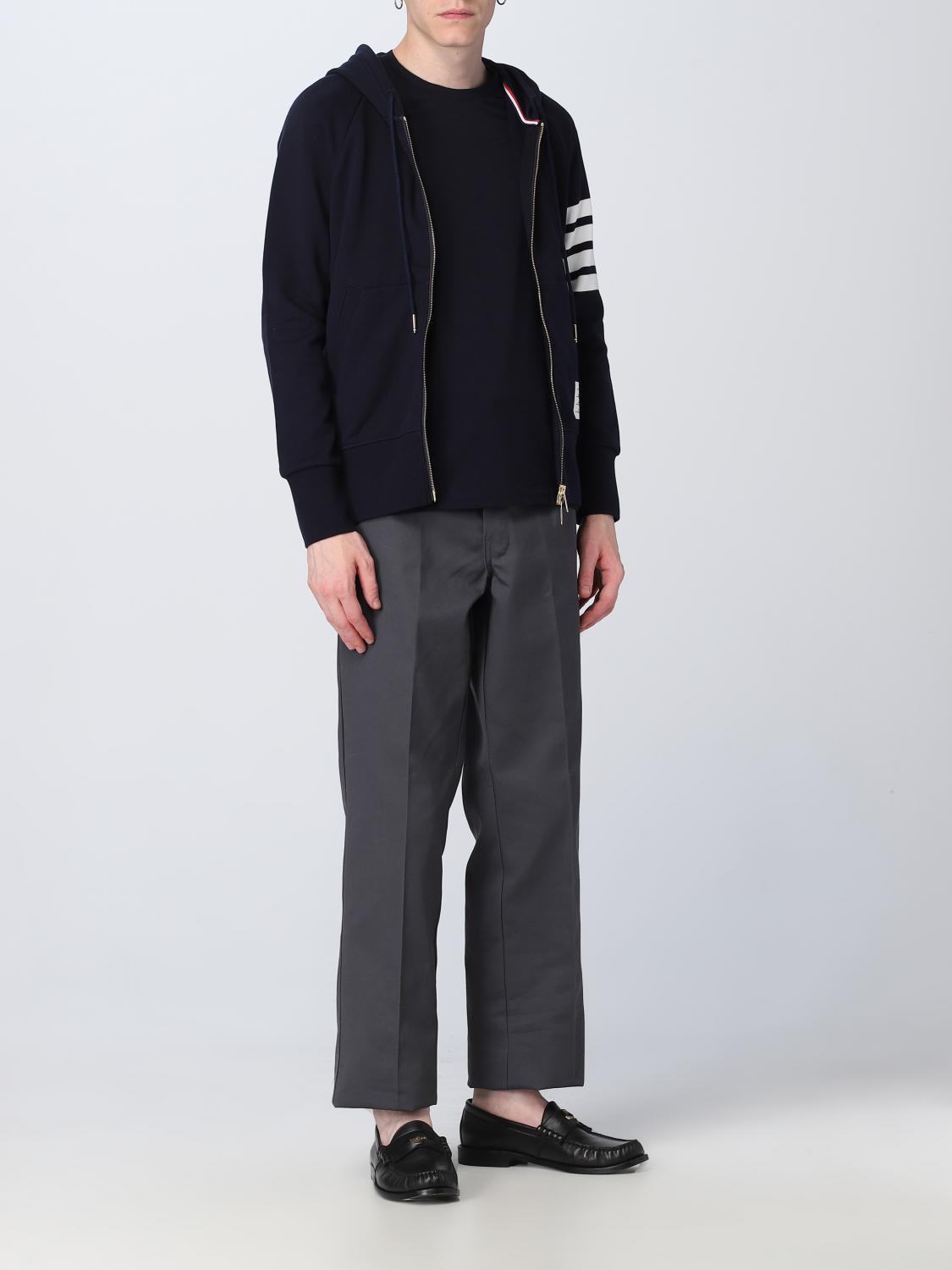 THOM BROWNE SWEATSHIRT: Cotton Sweatshirt Thom Browne, Navy - Img 2
