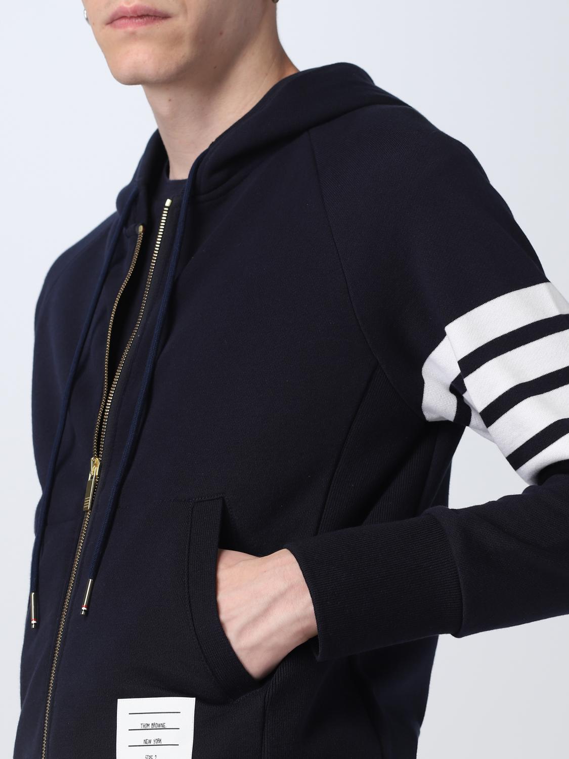 THOM BROWNE SWEATSHIRT: Cotton Sweatshirt Thom Browne, Navy - Img 5
