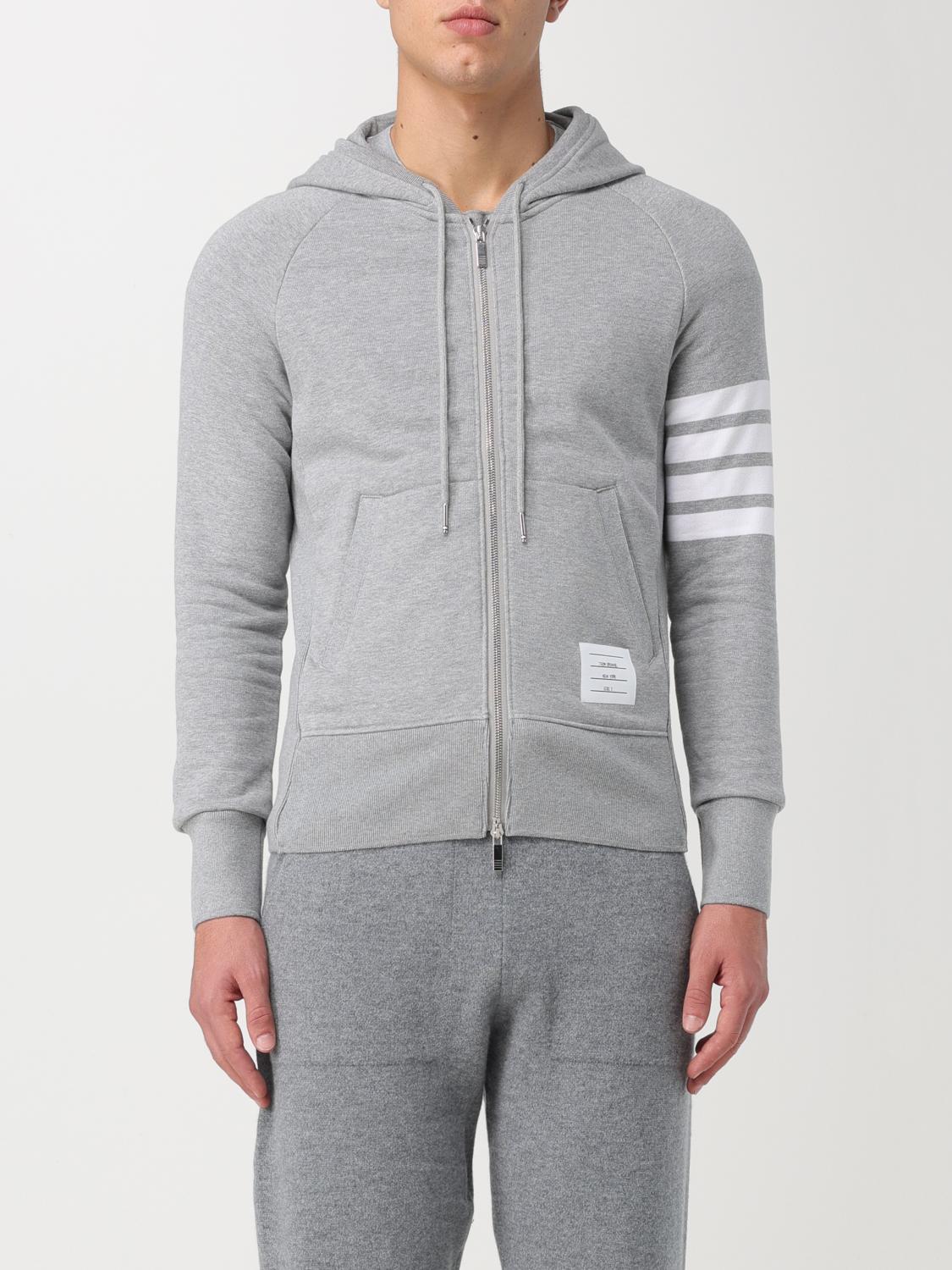 THOM BROWNE SWEATSHIRT: Thom Browne cotton sweatshirt, Grey 1 - Img 1