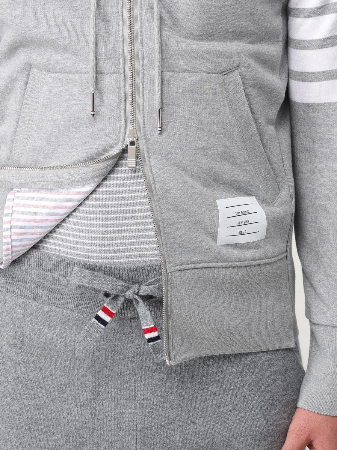 THOM BROWNE SWEATSHIRT: Thom Browne cotton sweatshirt, Grey 1 - Img 5