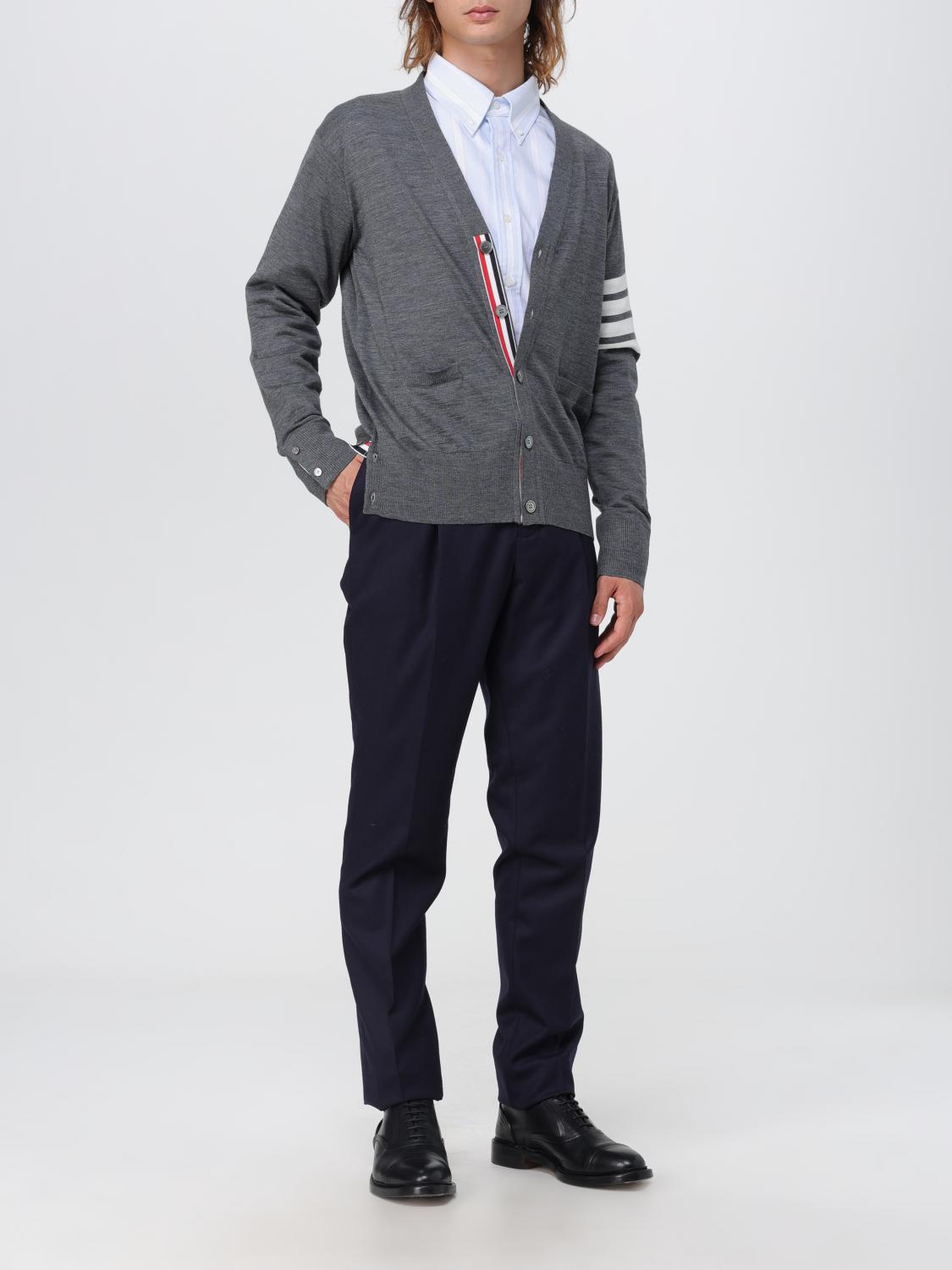 THOM BROWNE PULLOVER: Wollcardigan Thom Browne, Grau 1 - Img 2