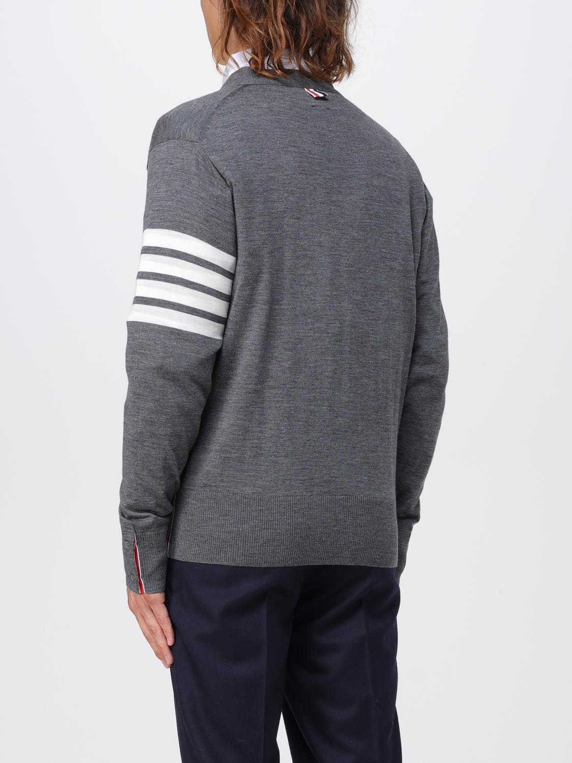 THOM BROWNE PULLOVER: Wollcardigan Thom Browne, Grau 1 - Img 3