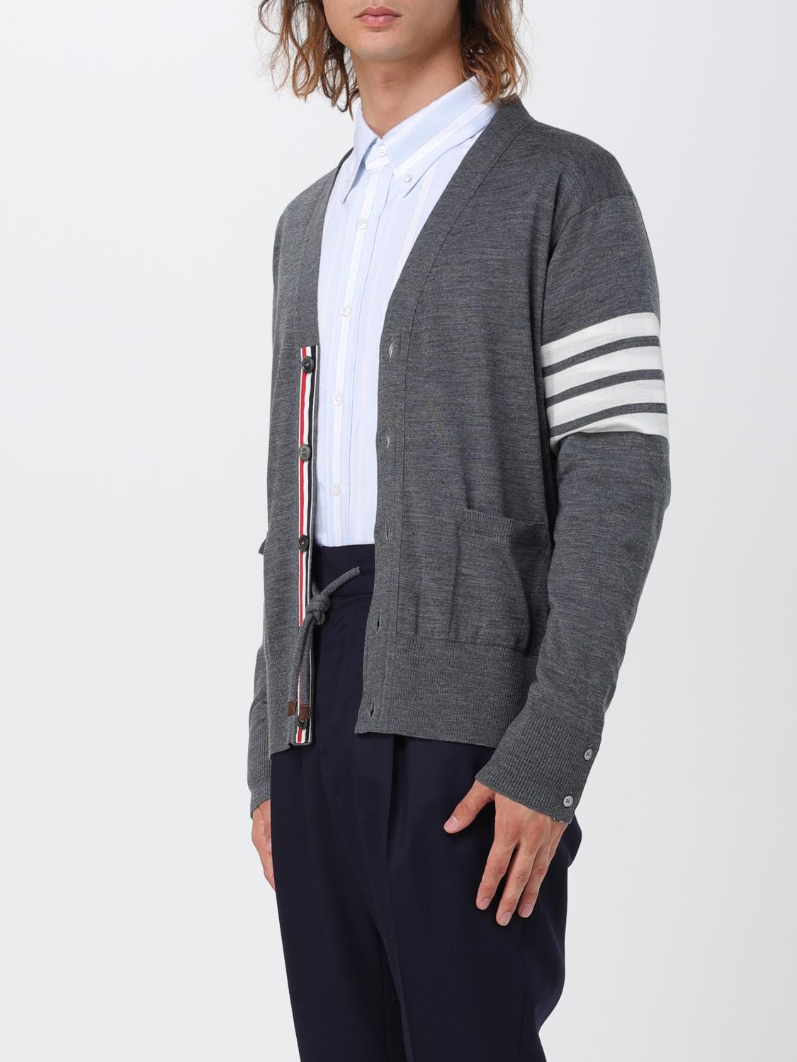 THOM BROWNE PULLOVER: Wollcardigan Thom Browne, Grau 1 - Img 4