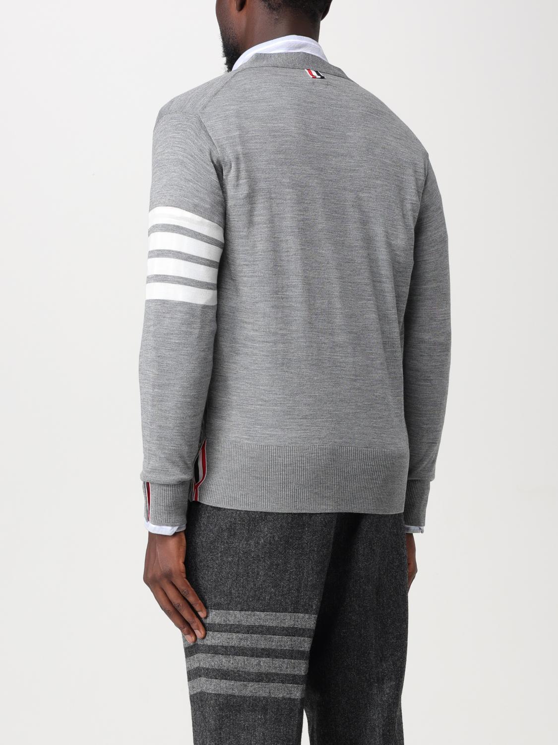 THOM BROWNE PULLOVER: Wollcardigan Thom Browne, Grau 2 - Img 3