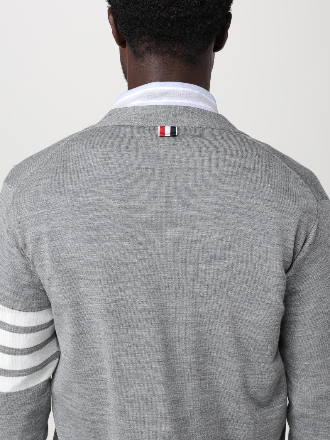 THOM BROWNE PULLOVER: Wollcardigan Thom Browne, Grau 2 - Img 5