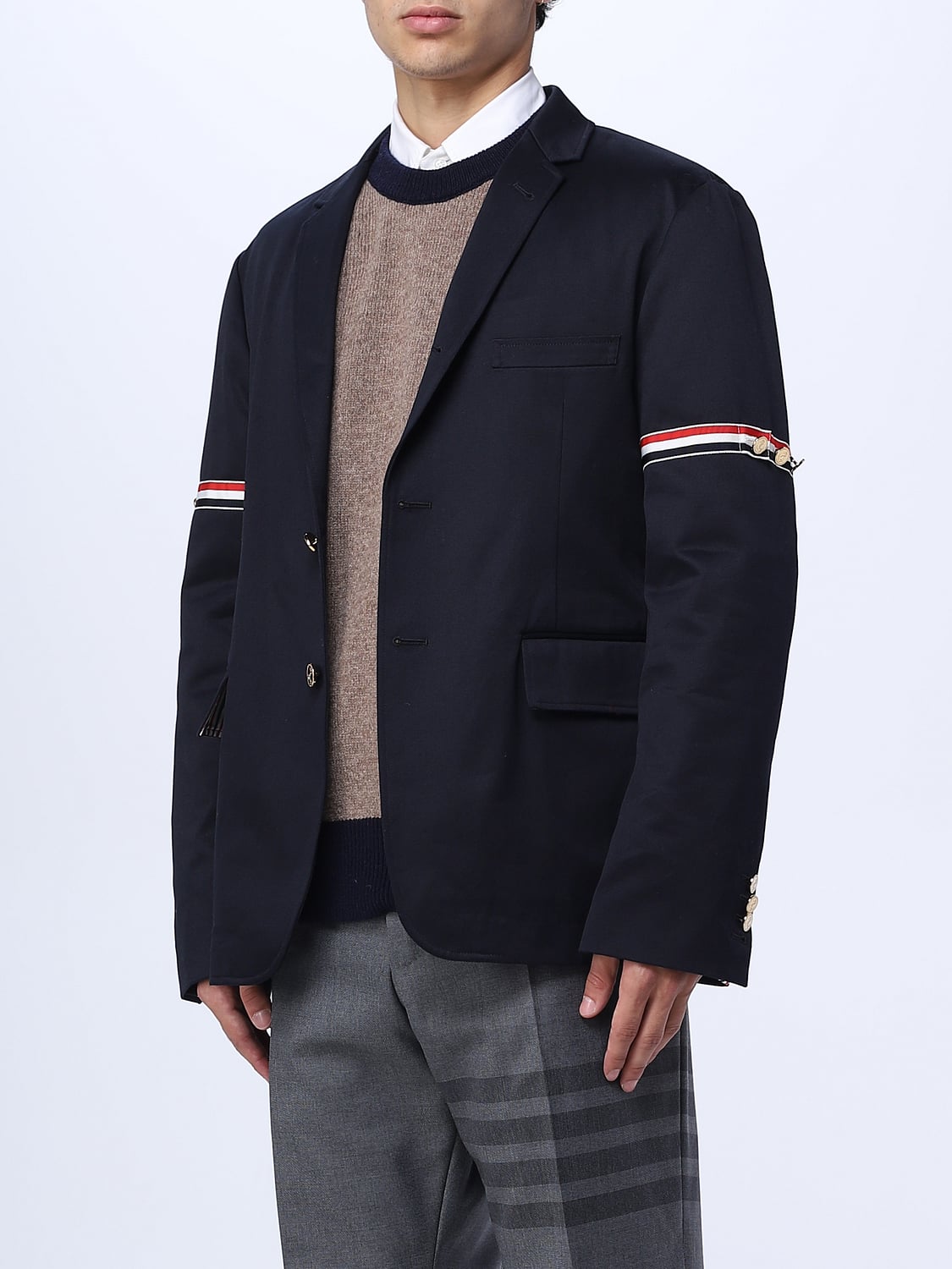 THOM BROWNE PULL: Pull homme Thom Browne, Bleu Marine - Img 4