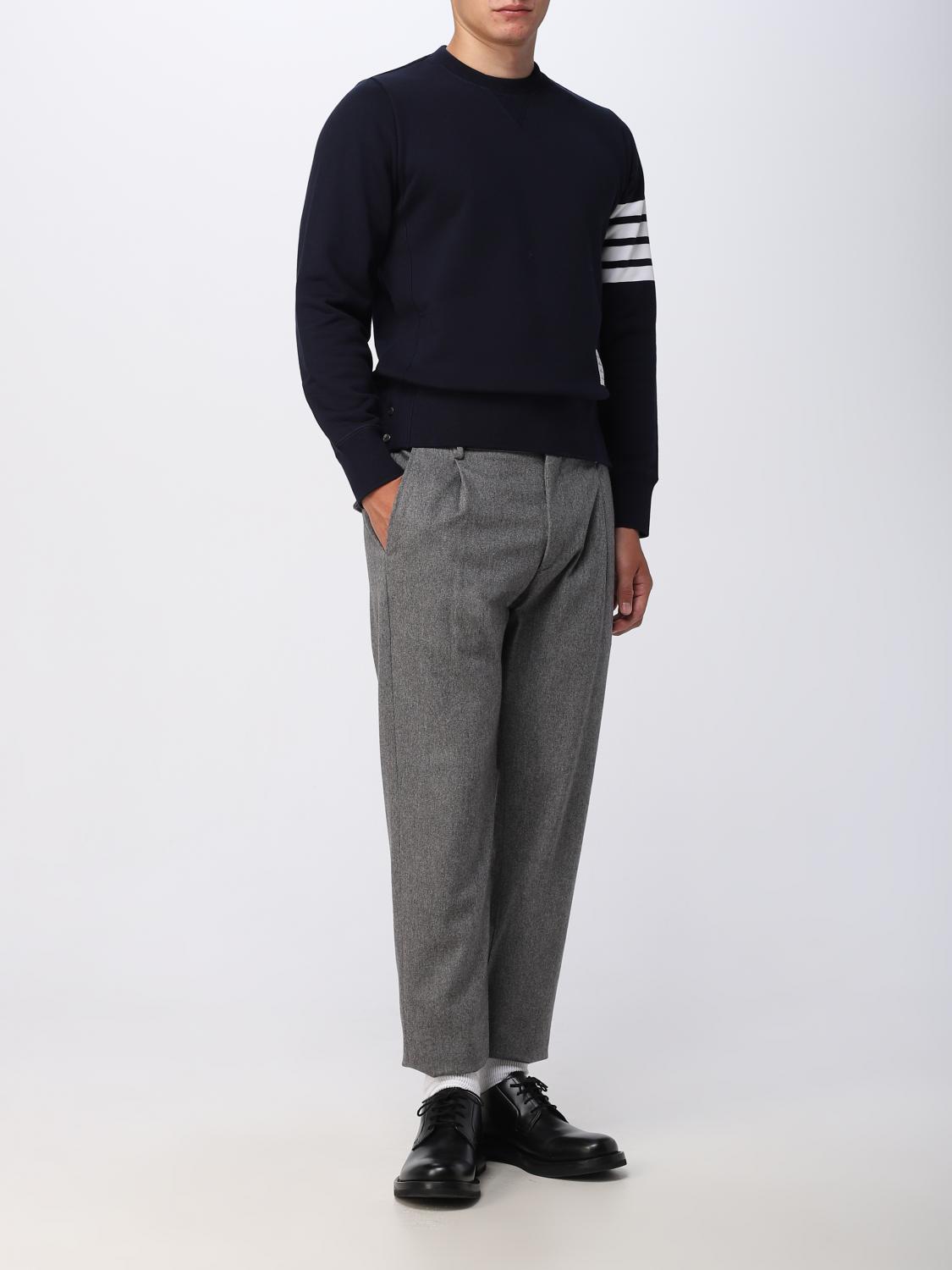 THOM BROWNE SWEATSHIRT: Thom Browne cotton sweatshirt, Navy - Img 2