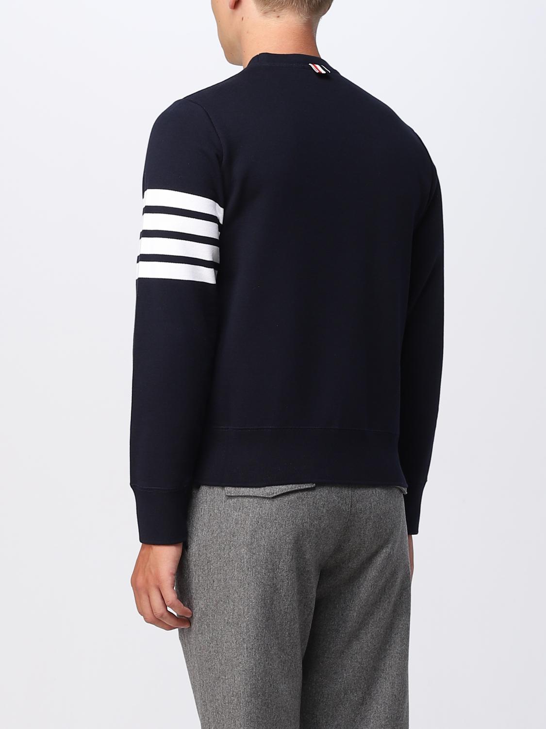 THOM BROWNE SWEATSHIRT: Thom Browne cotton sweatshirt, Navy - Img 3