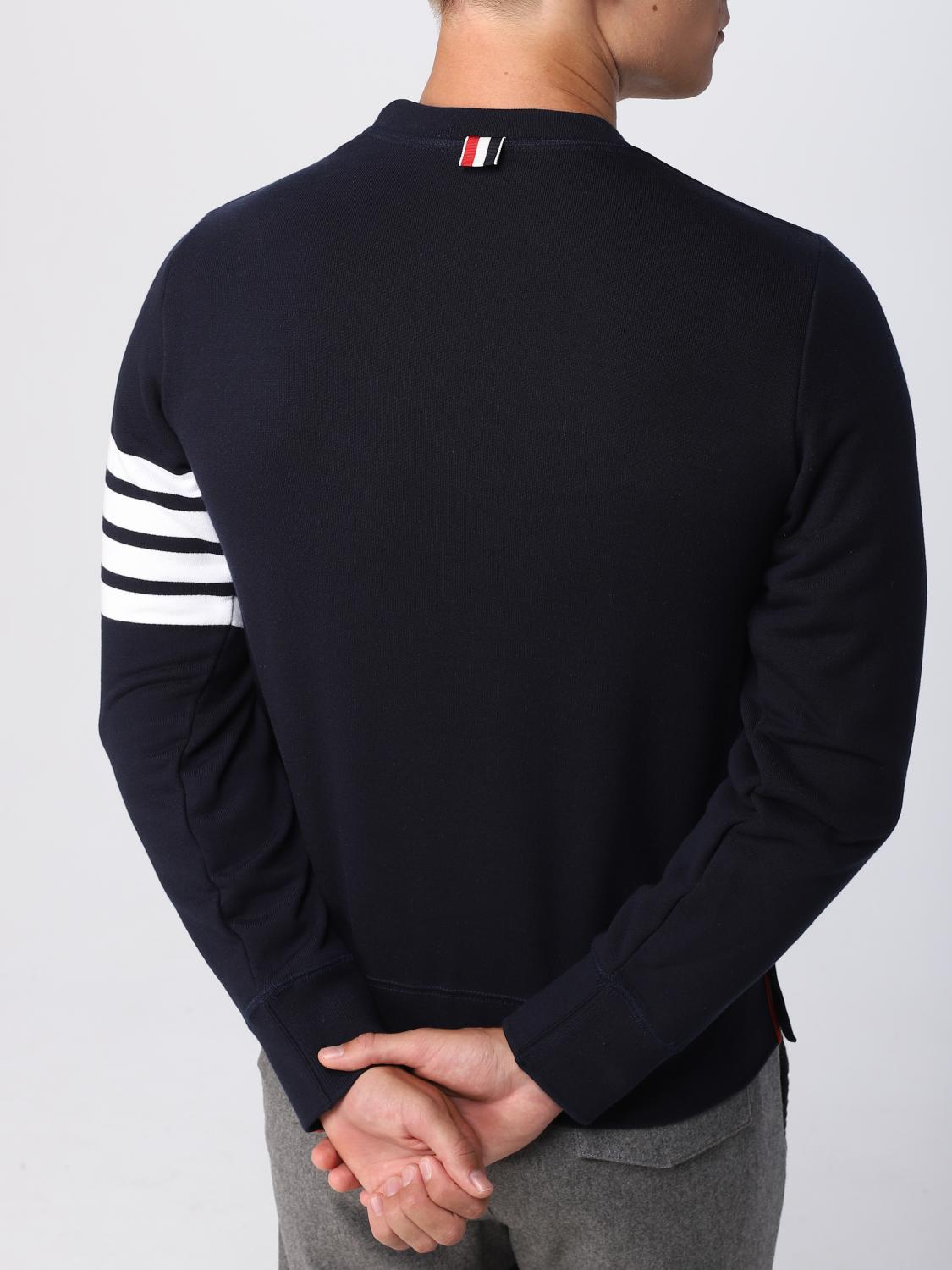 THOM BROWNE SWEATSHIRT: Thom Browne cotton sweatshirt, Navy - Img 5