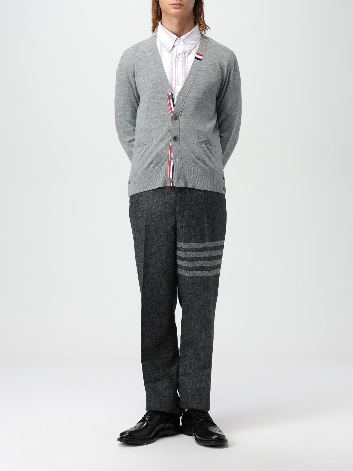 THOM BROWNE CARDIGAN: Thom Browne cardigan in wool blend, Grey - Img 2