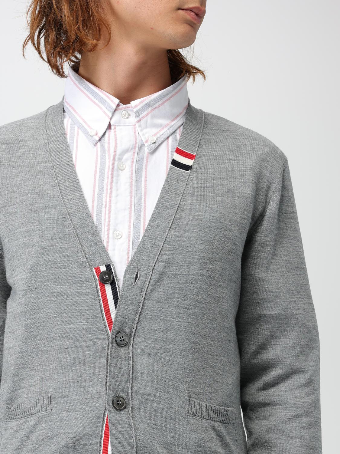 THOM BROWNE CARDIGAN: Thom Browne cardigan in wool blend, Grey - Img 5