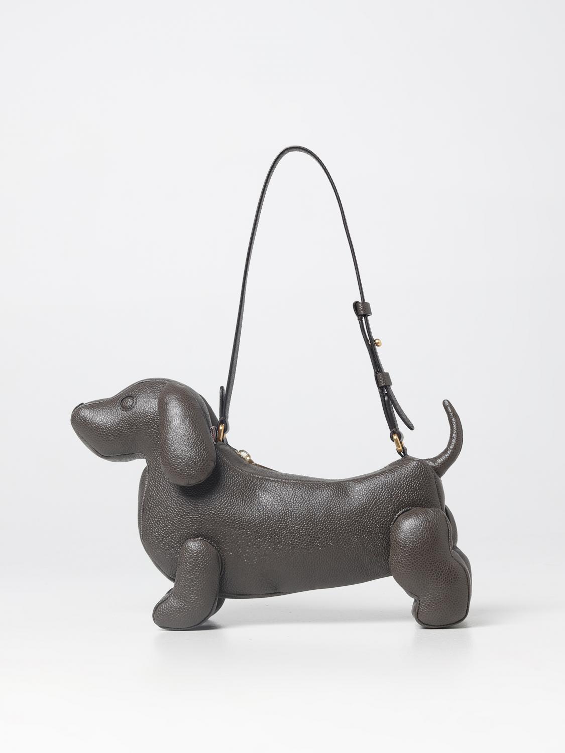 Thom Browne Hector bag in grained leather - Dark | FAP341A00198